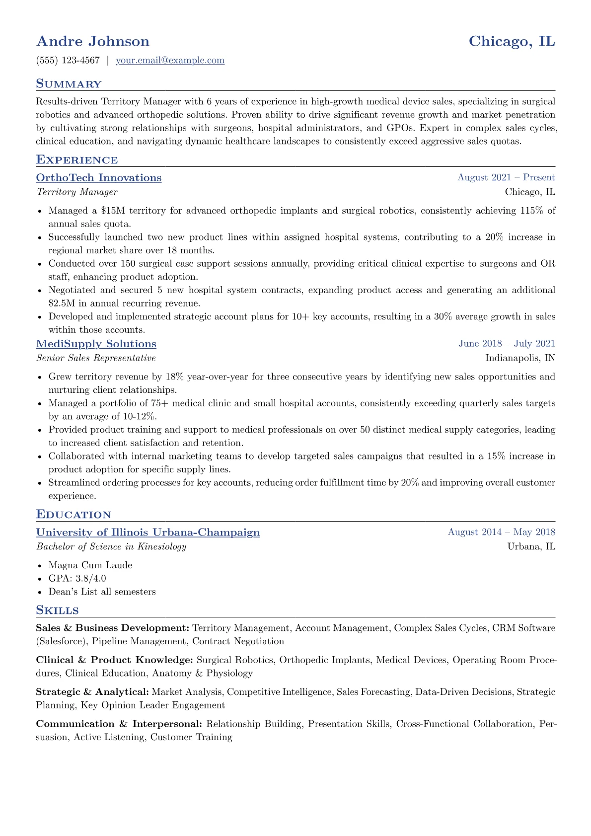 Medical Device Sales version - Page 1