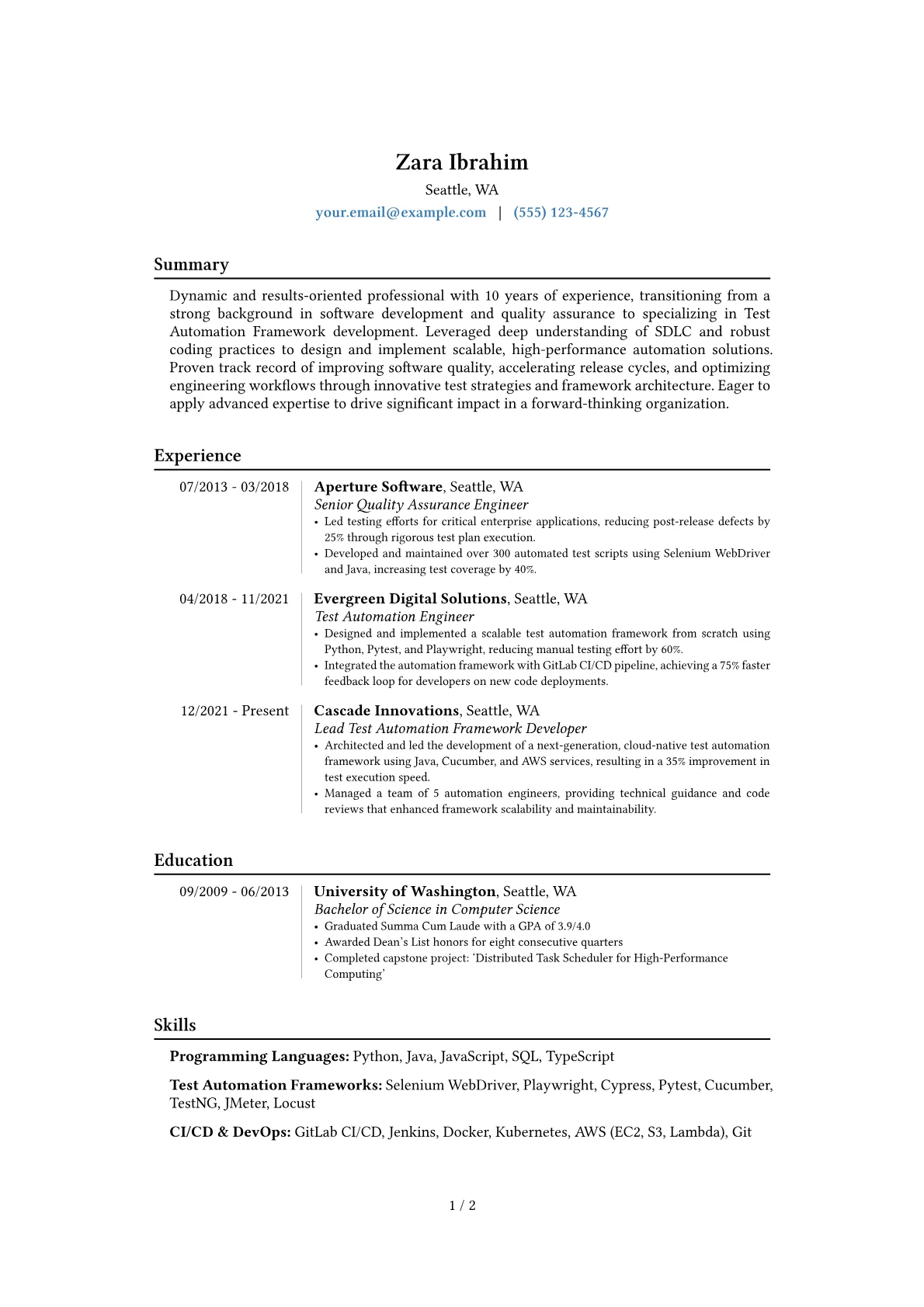 Career changer version - Page 1