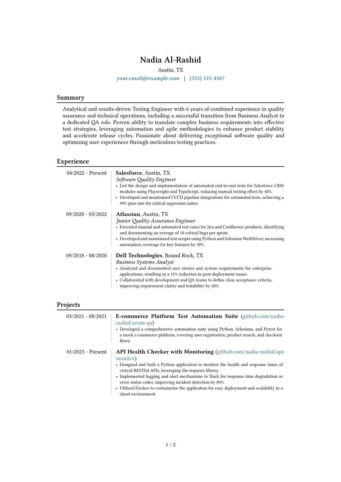 Career changer version - Page 1