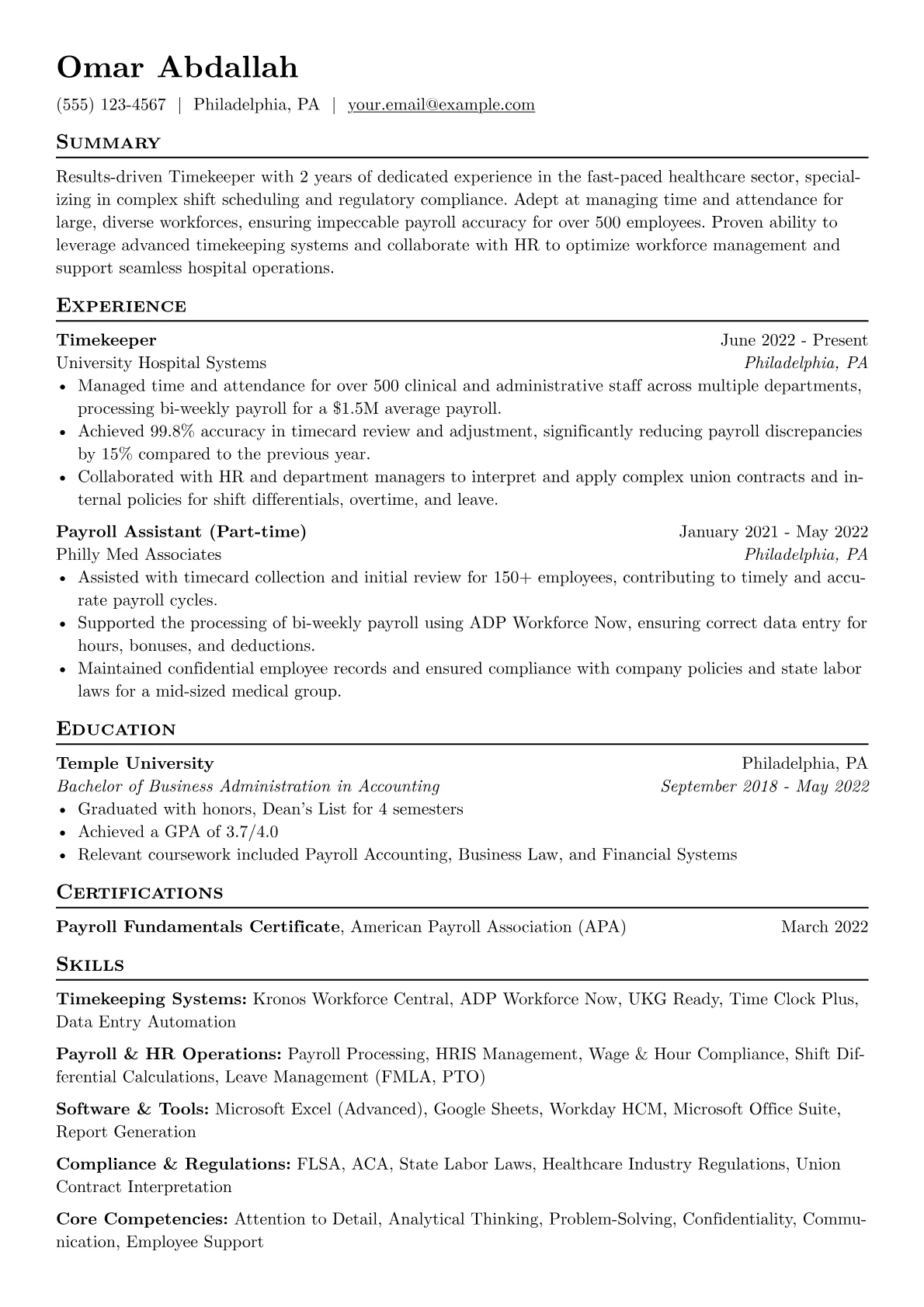 Timekeeper version - Page 1