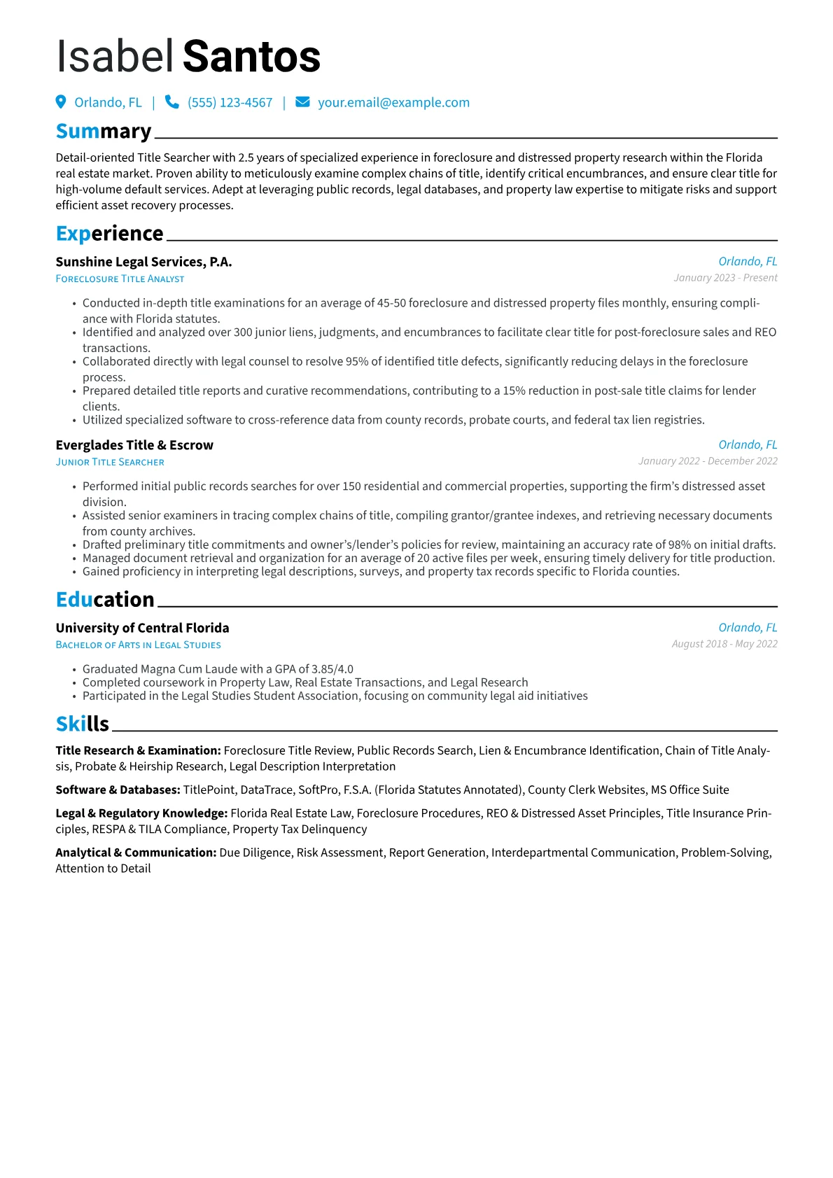 Foreclosure Title version - Page 1