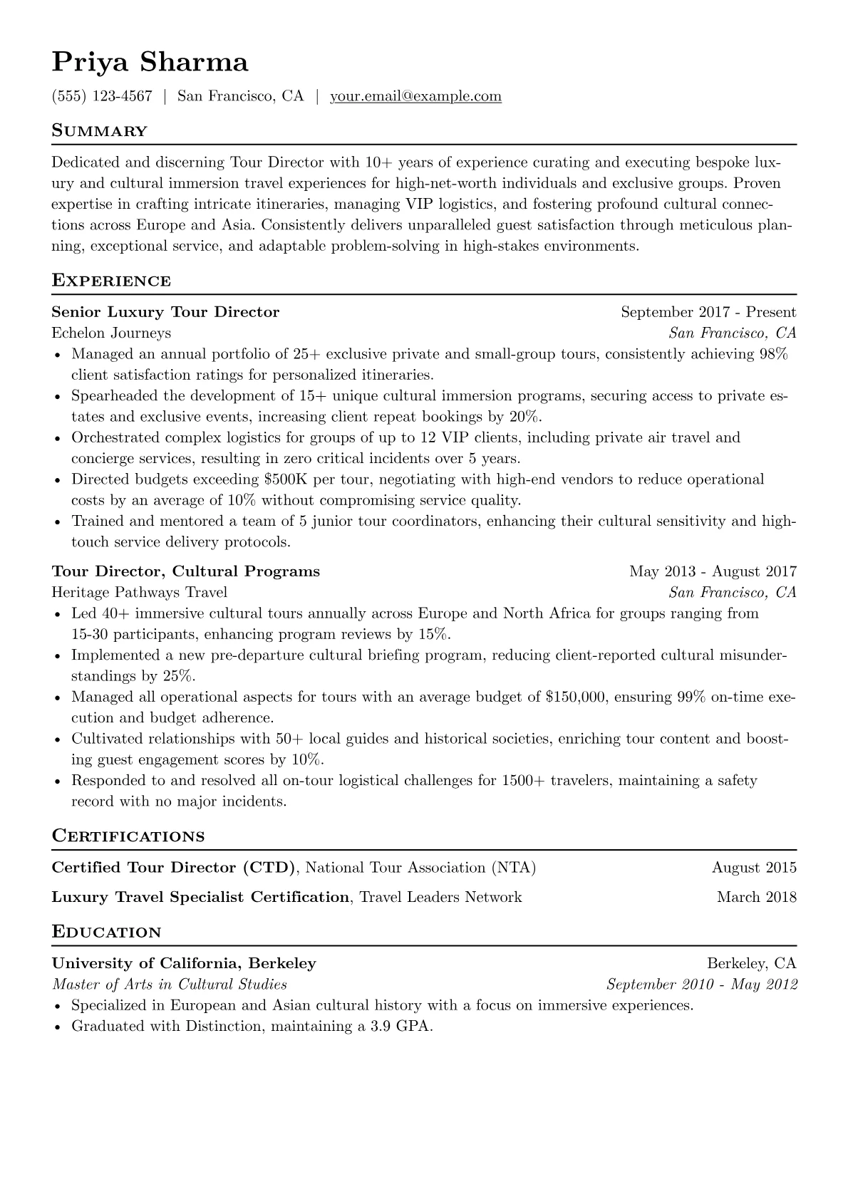 Luxury & Cultural Tour version - Page 1