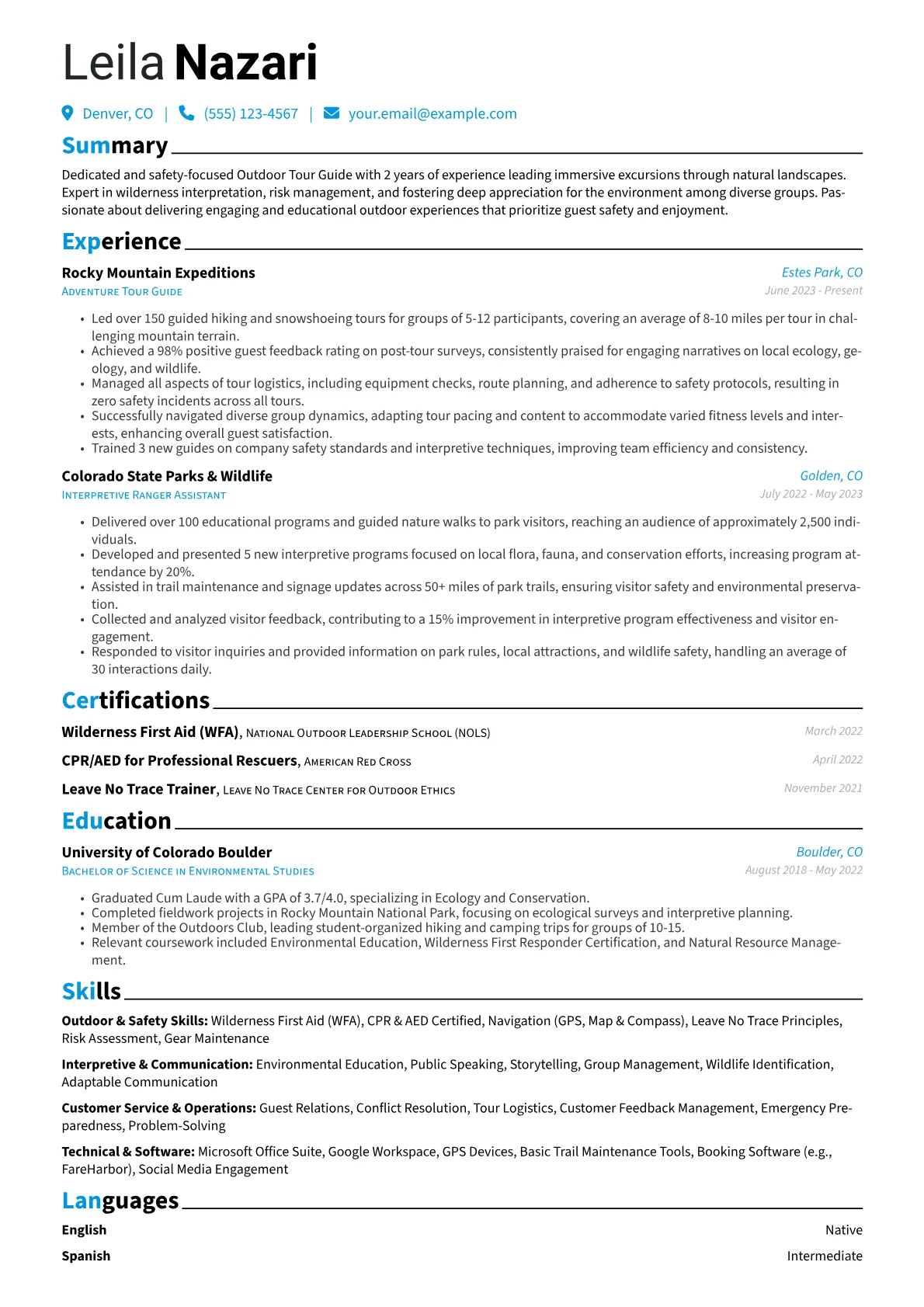 Outdoor & Safety Skills version - Page 1