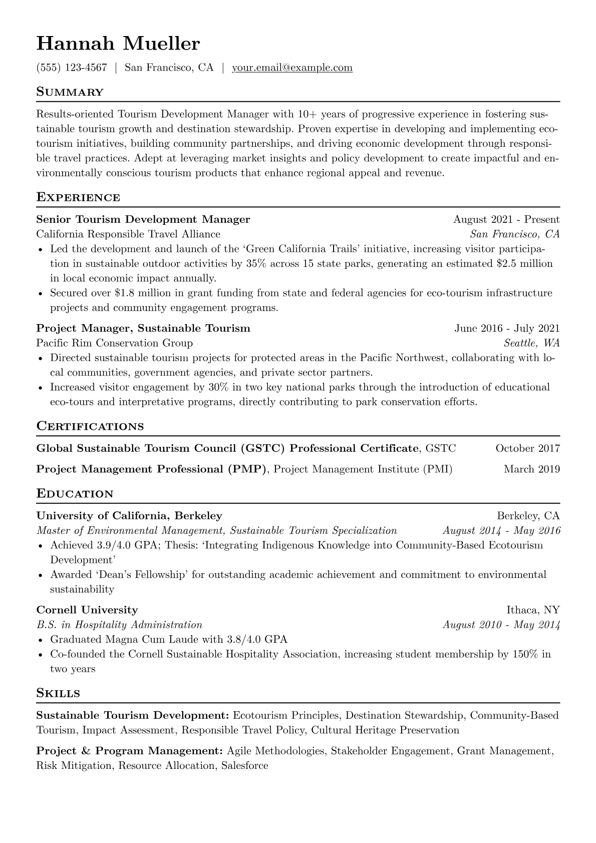 Sustainable Tourism Focus version - Page 1