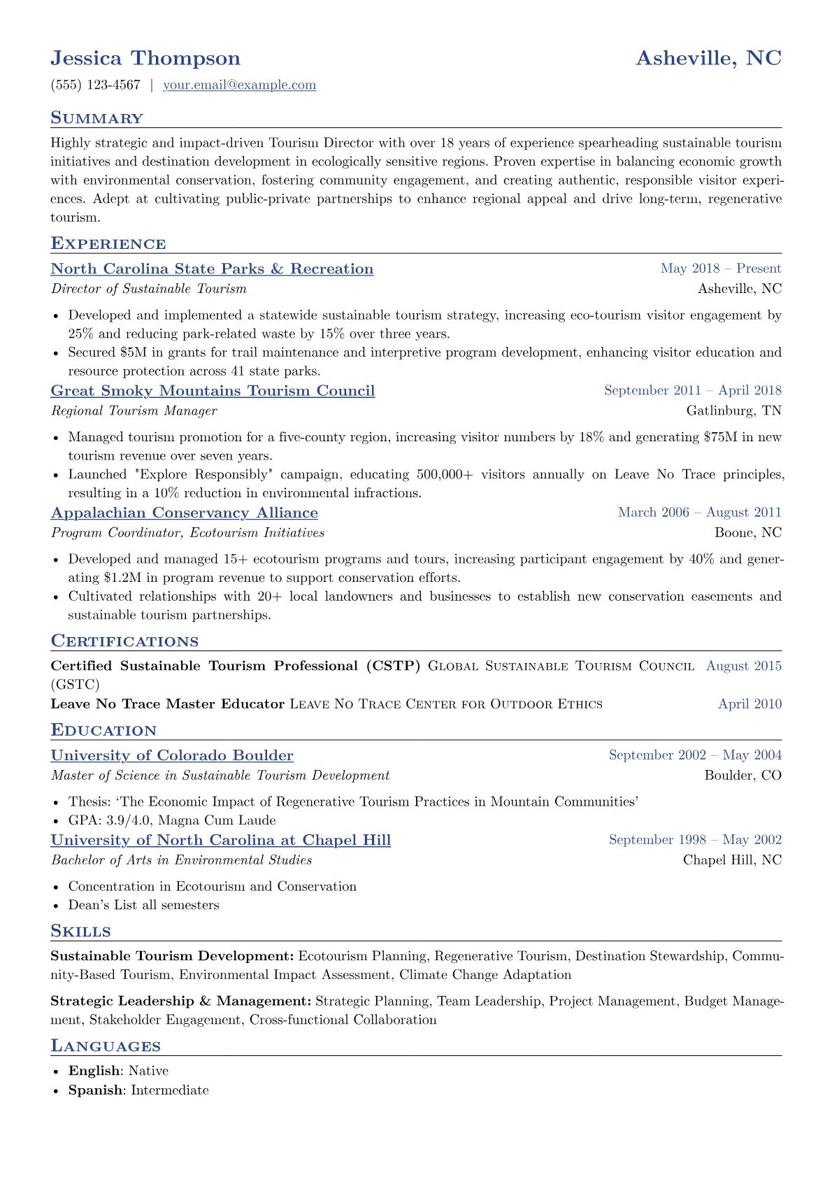 Sustainable Tourism version - Page 1