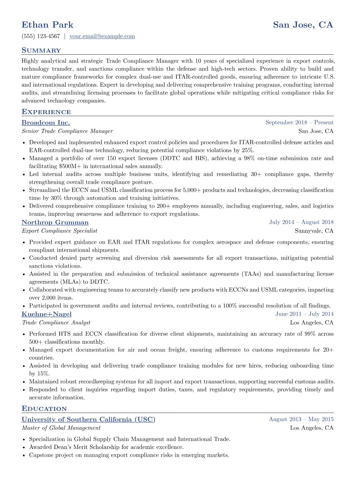 Trade Compliance version - Page 1