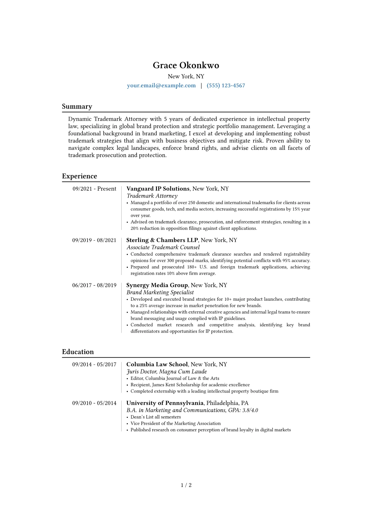 Career changer version - Page 1