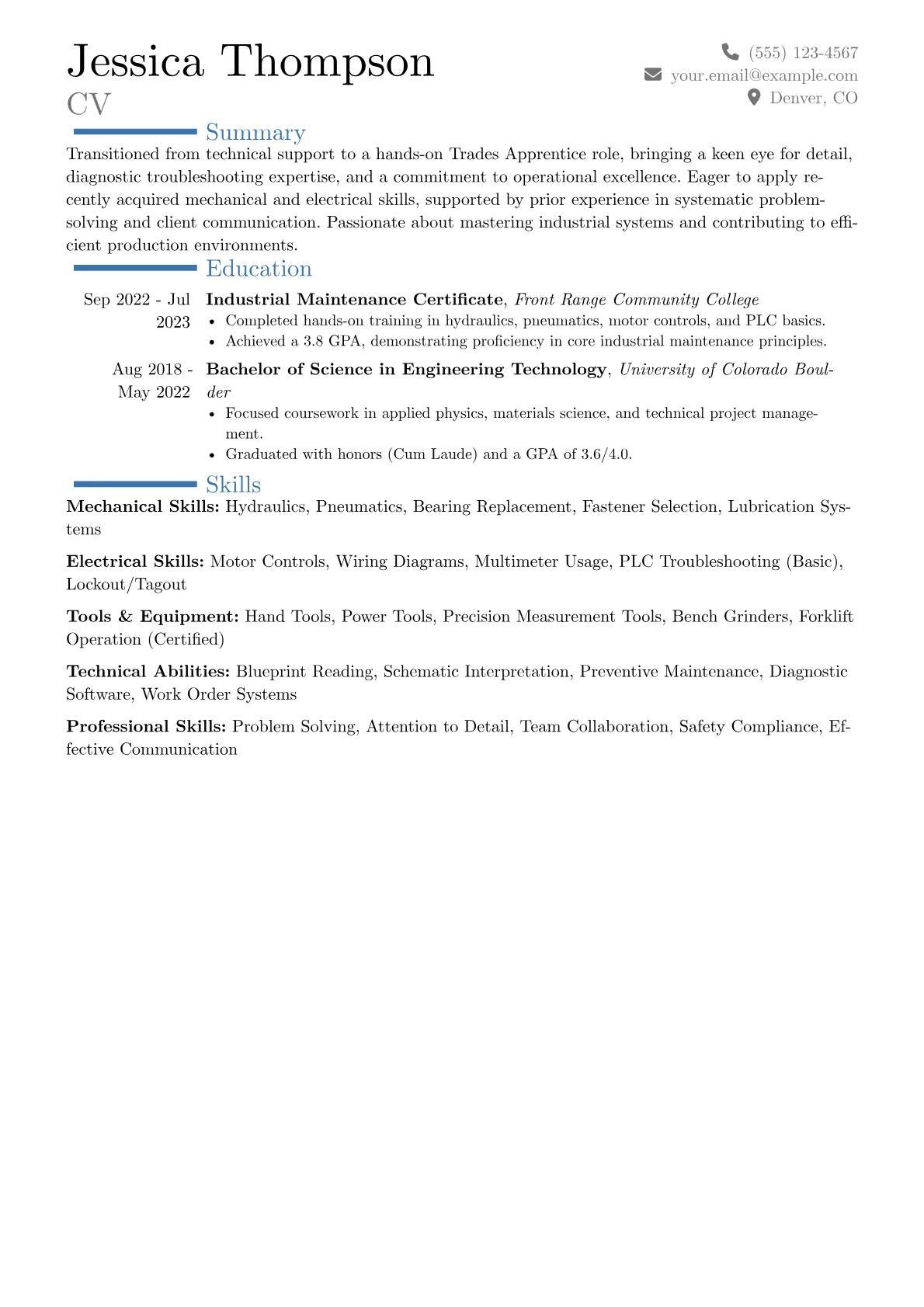 Career changer version - Page 1