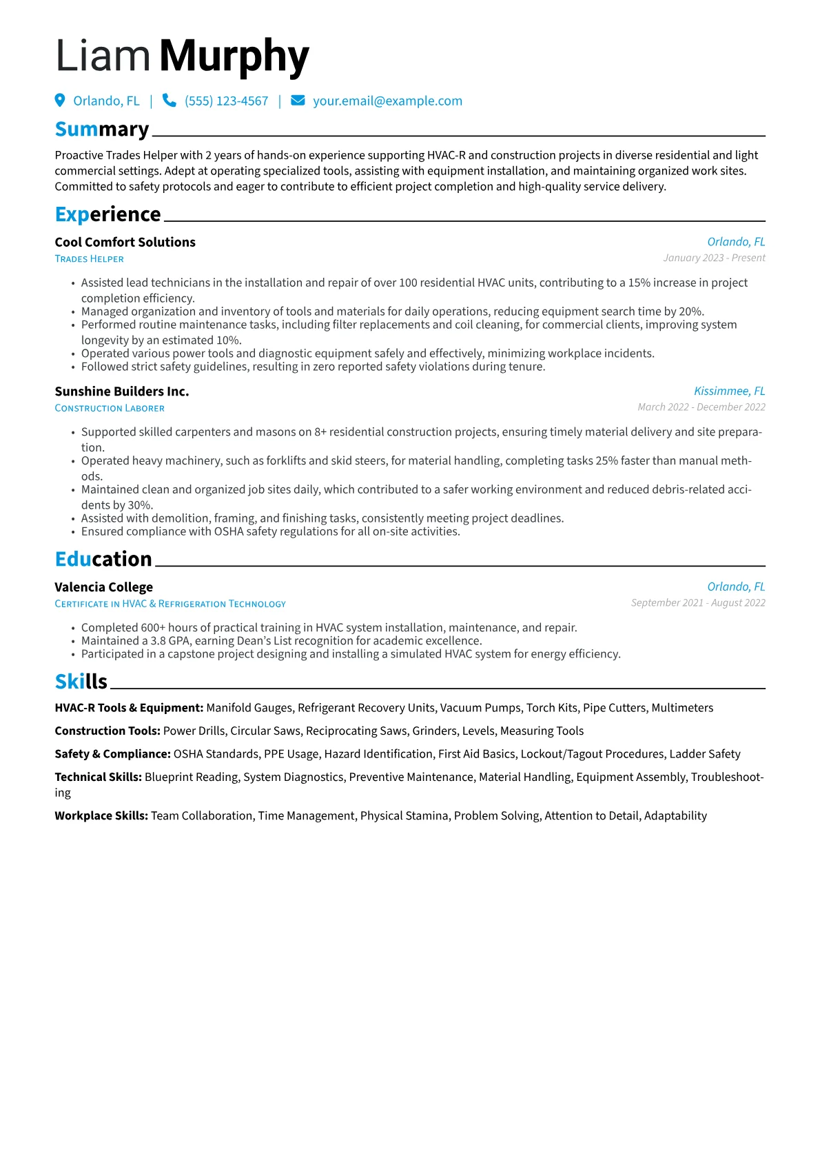 Trades Helper version - Page 1