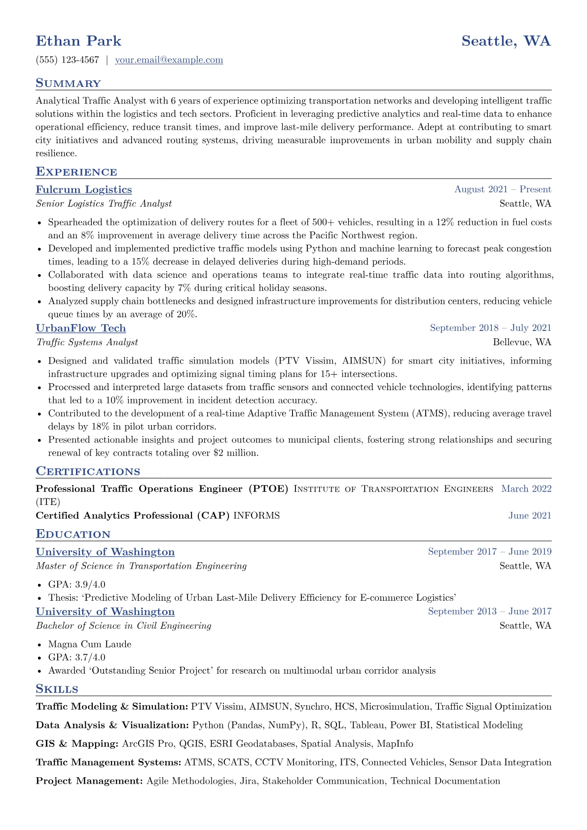 Traffic Analyst version - Page 1