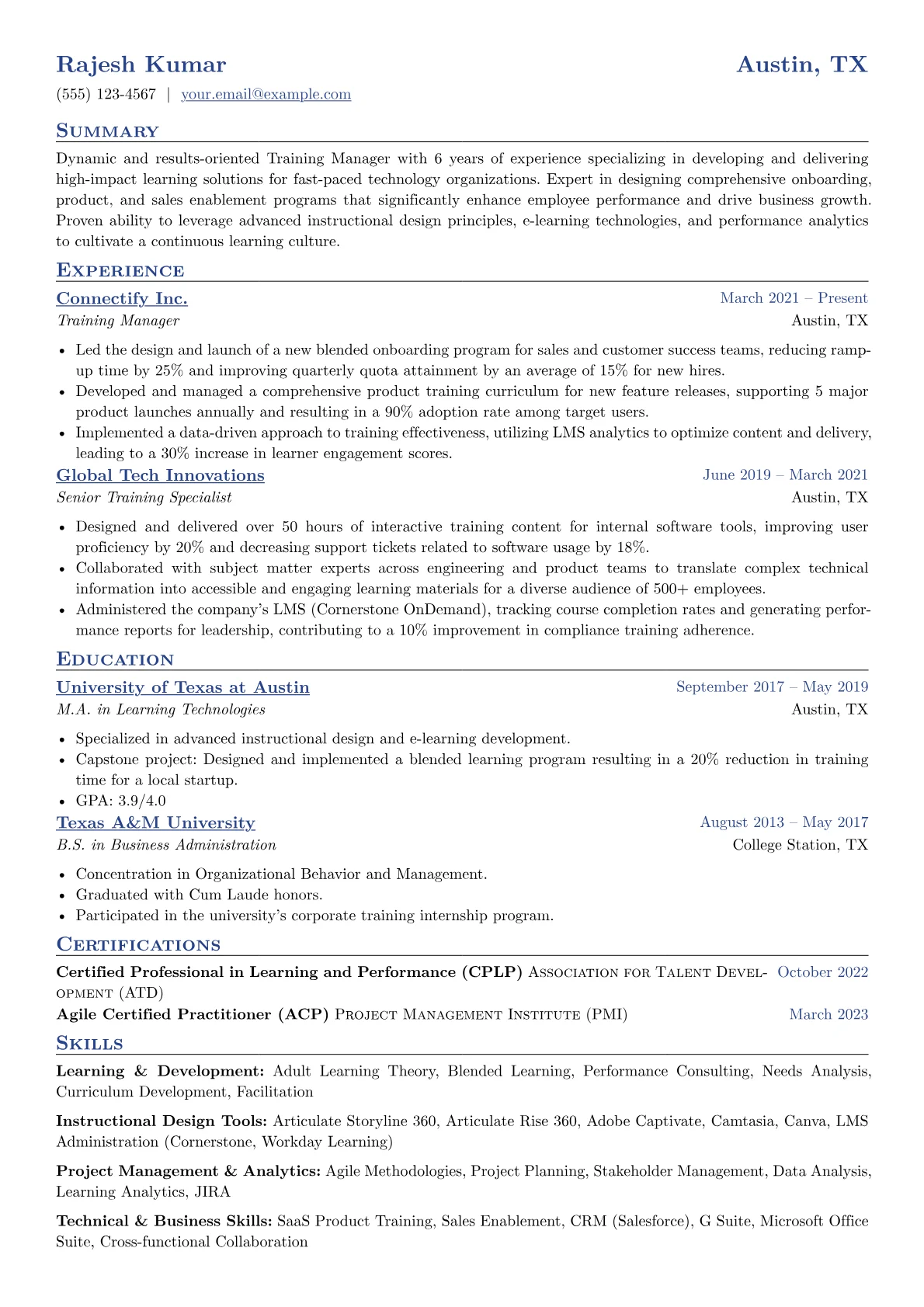 Training Manager version - Page 1
