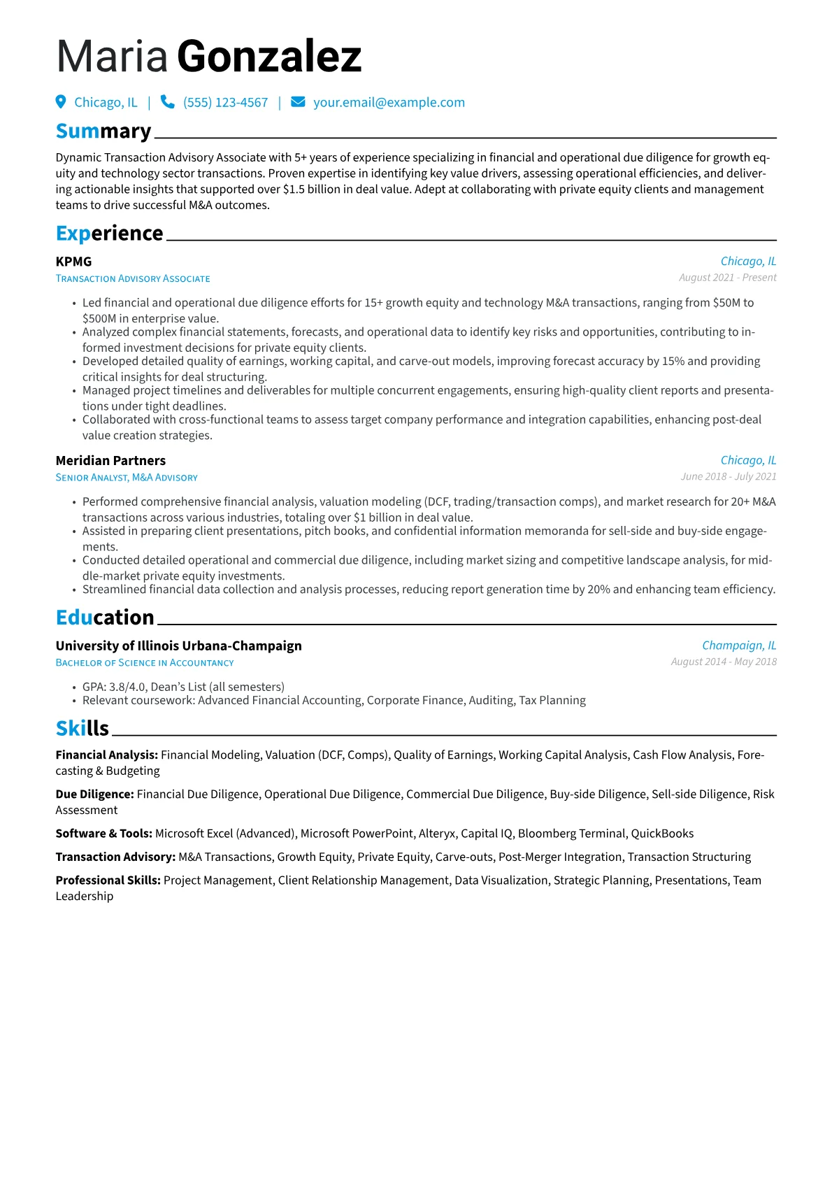 Transaction Advisory version - Page 1