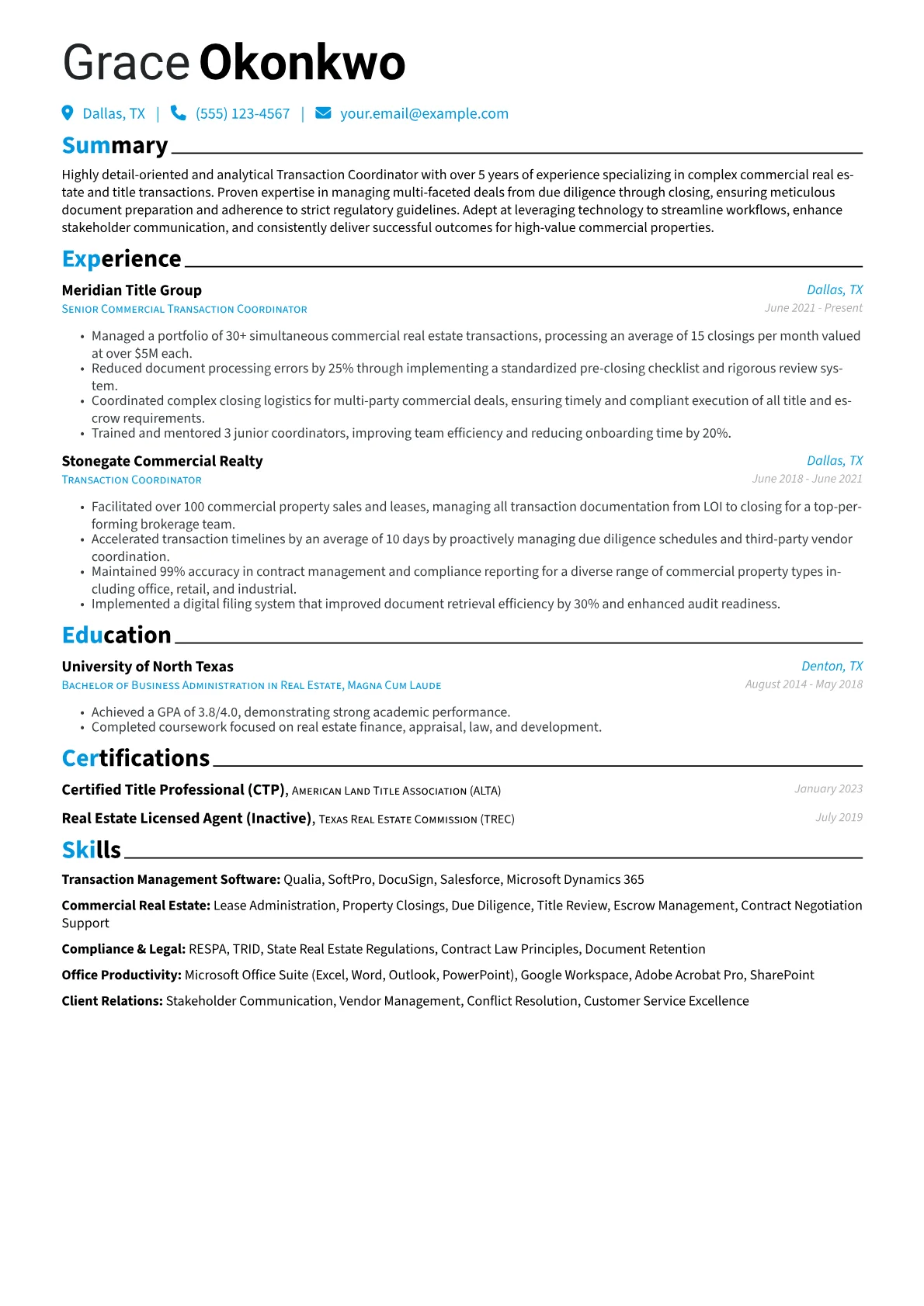 Commercial Real Estate version - Page 1