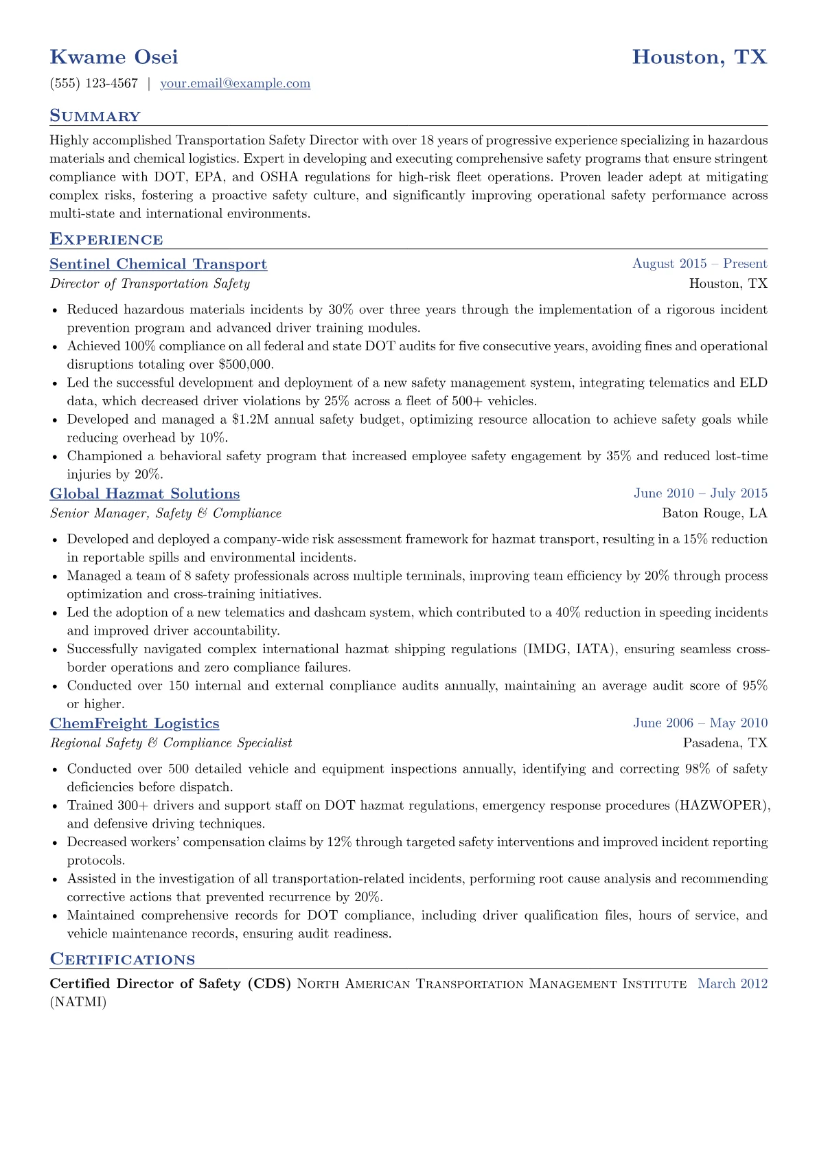 Hazardous Materials version - Page 1