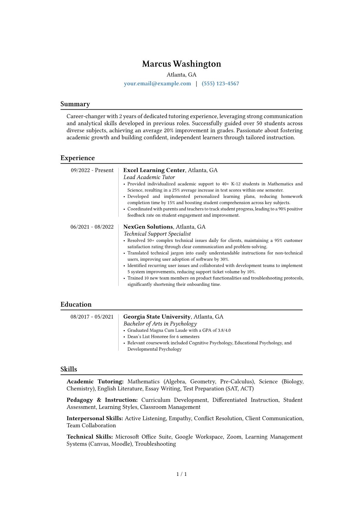 Career changer version - Page 1