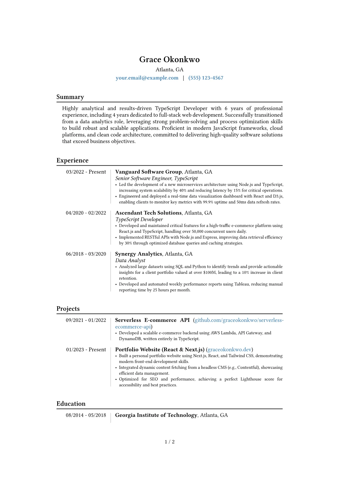 Career changer version - Page 1