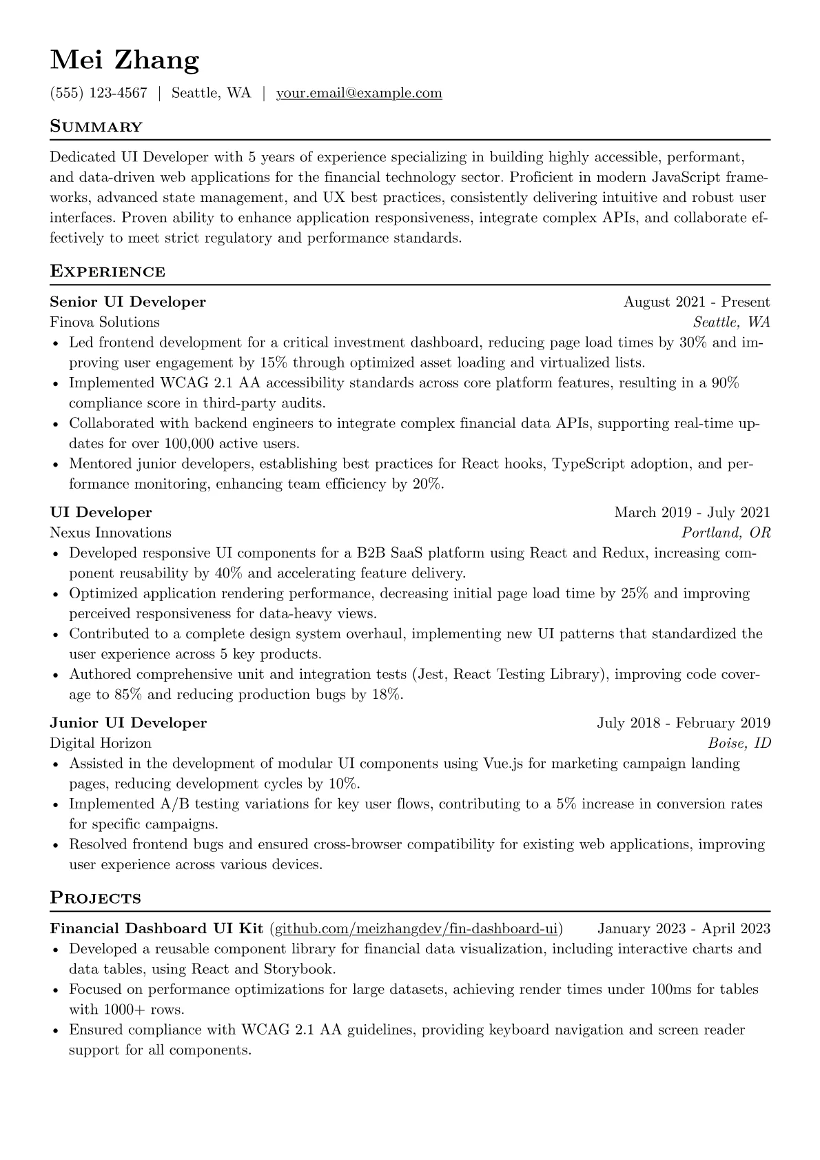 Frontend Development version - Page 1