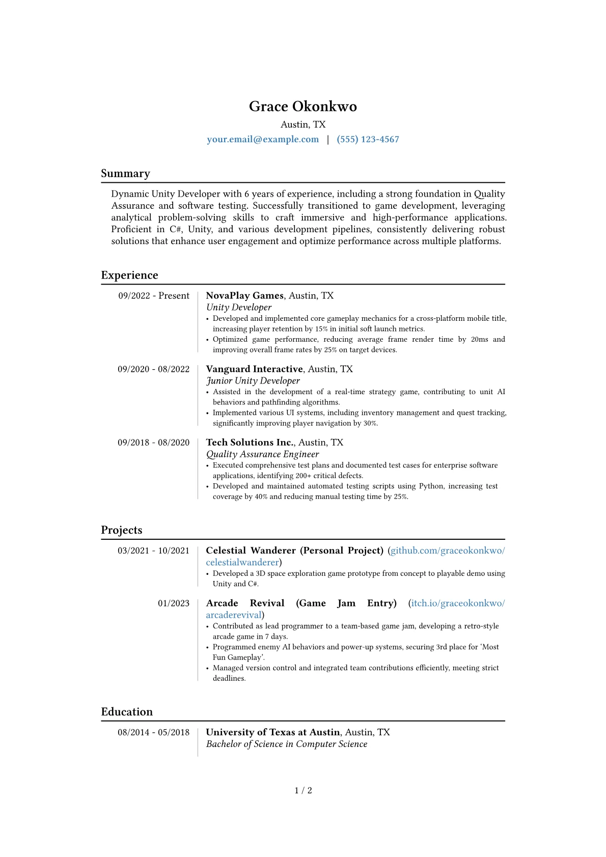 Career changer version - Page 1
