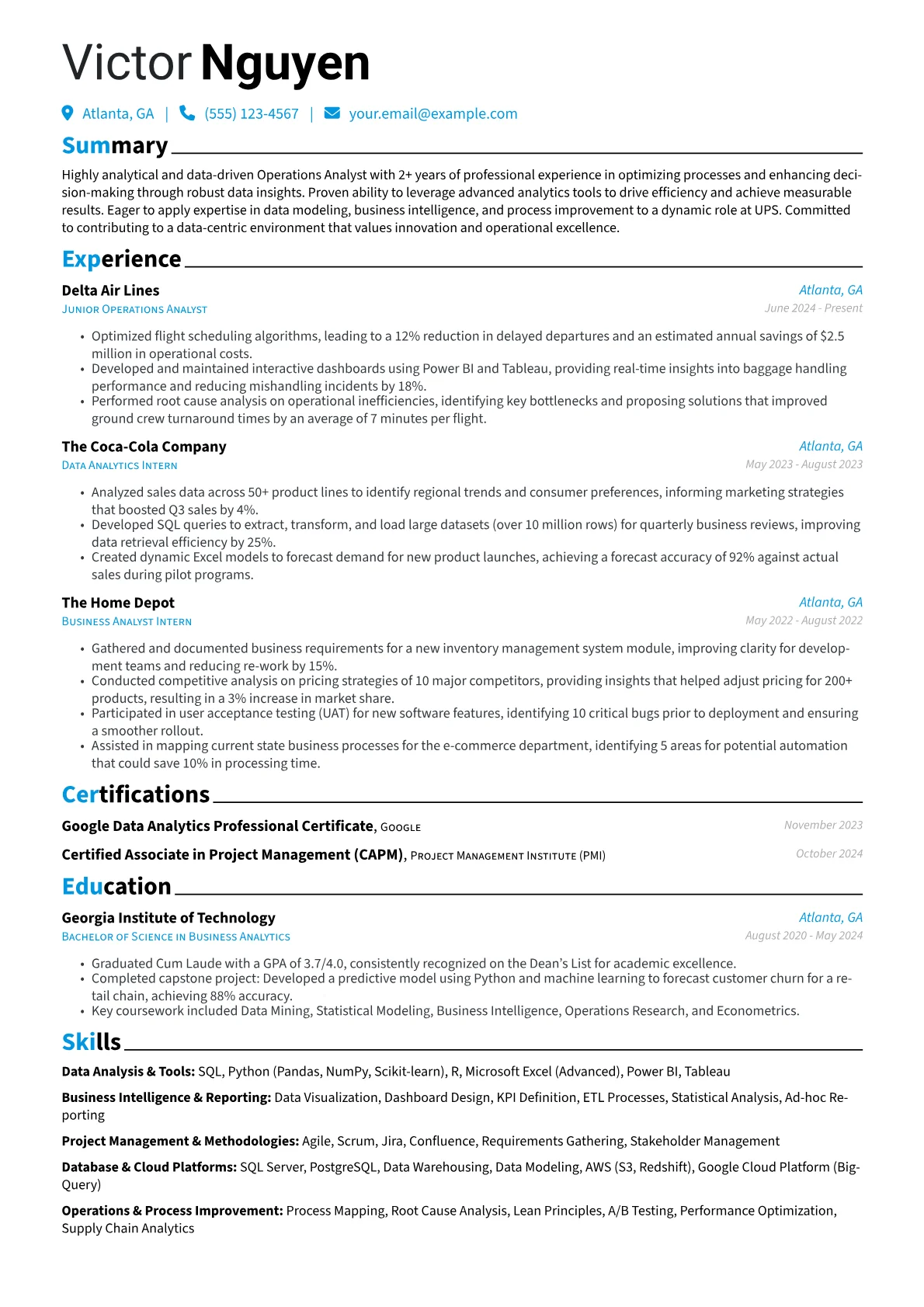 Operations Analyst version - Page 1