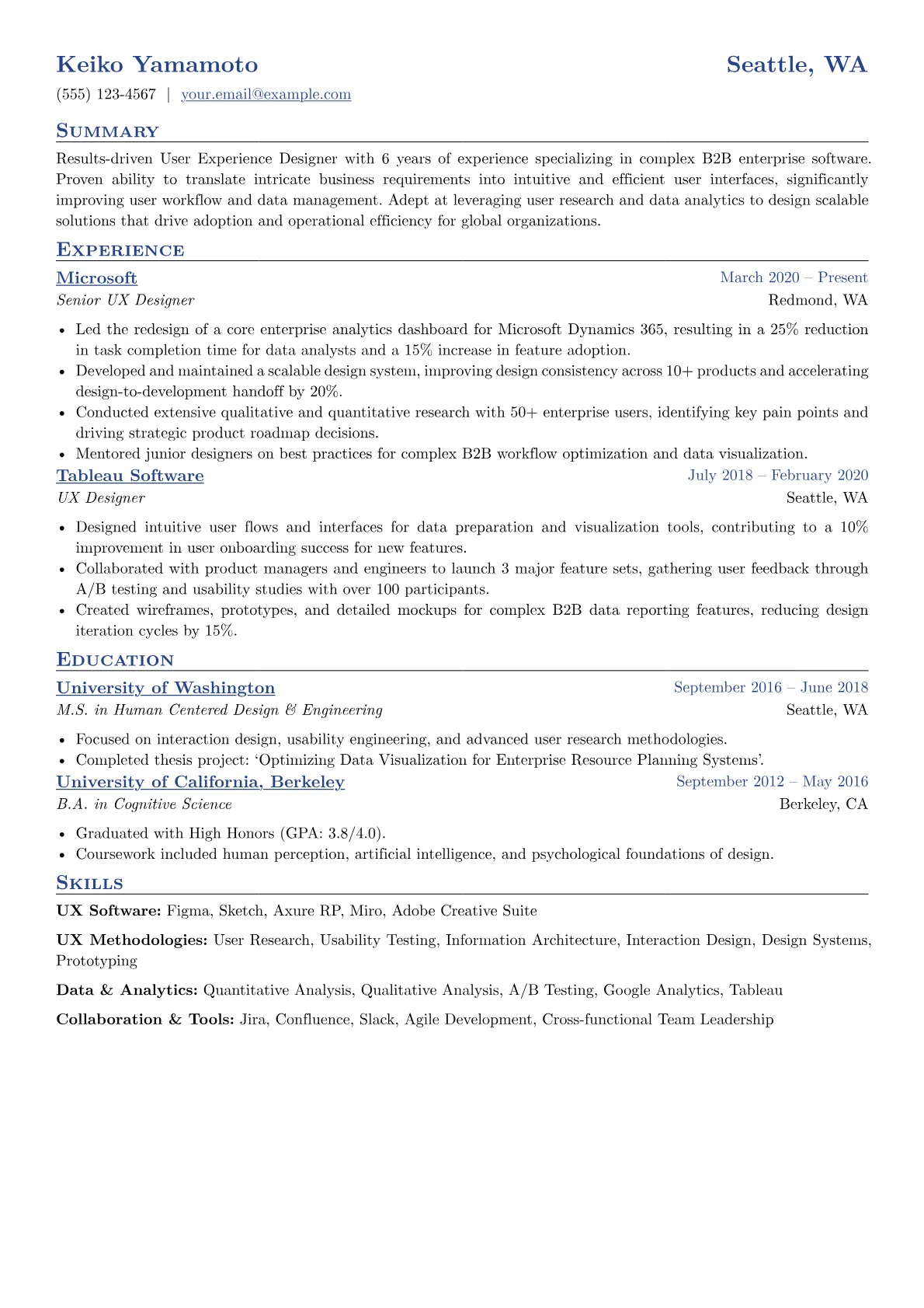UX Designer version - Page 1