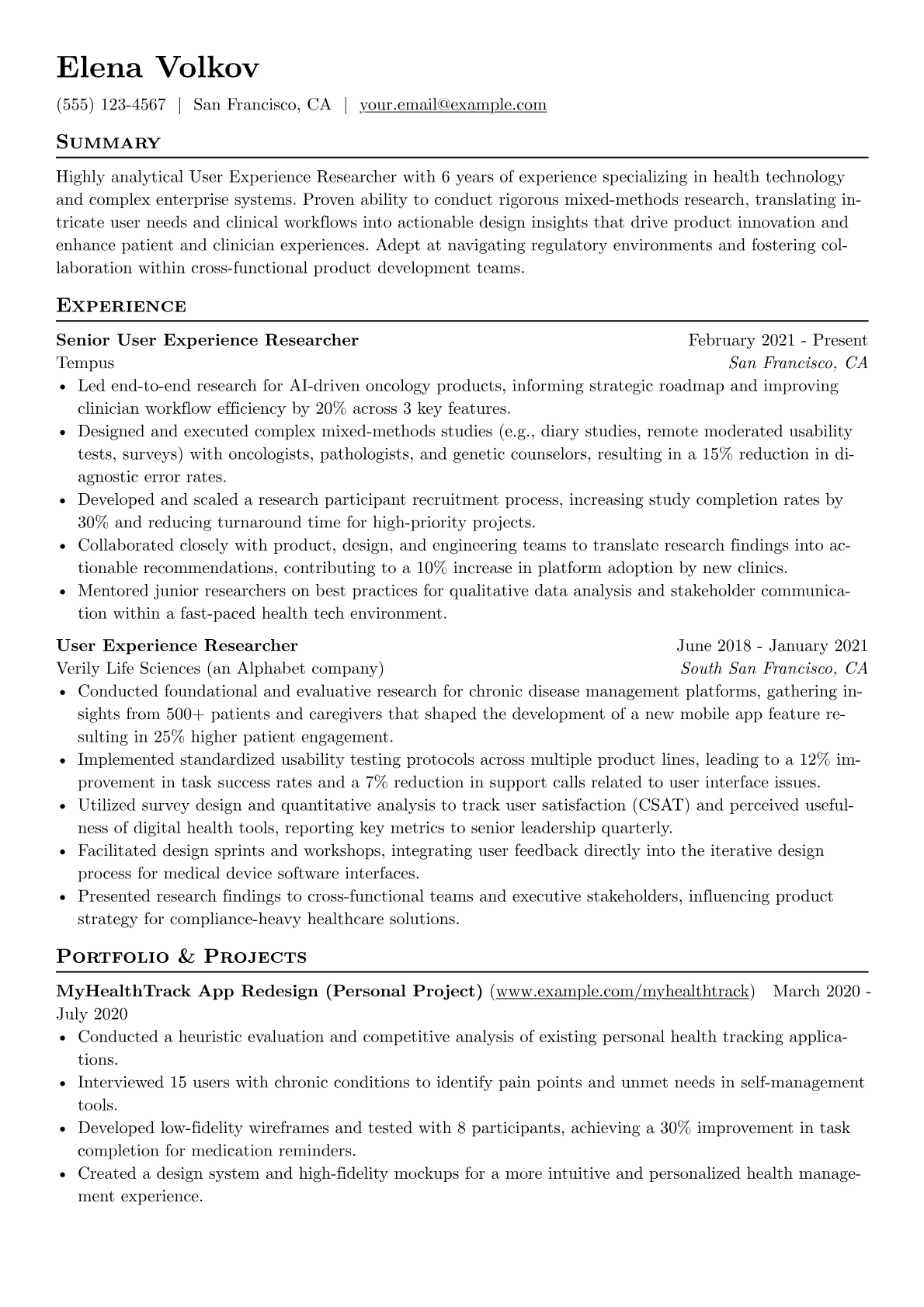 Healthcare Tech UX version - Page 1