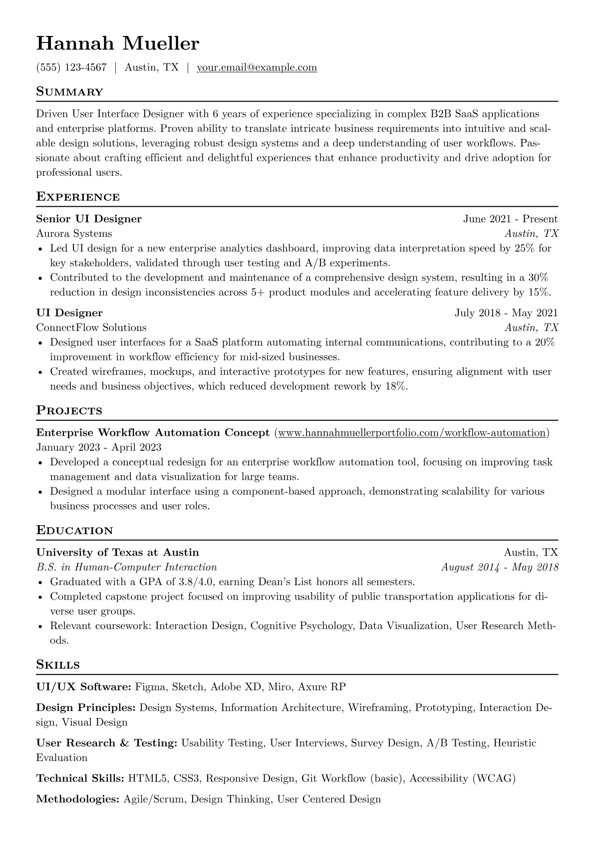 B2B SaaS UI Designer version - Page 1