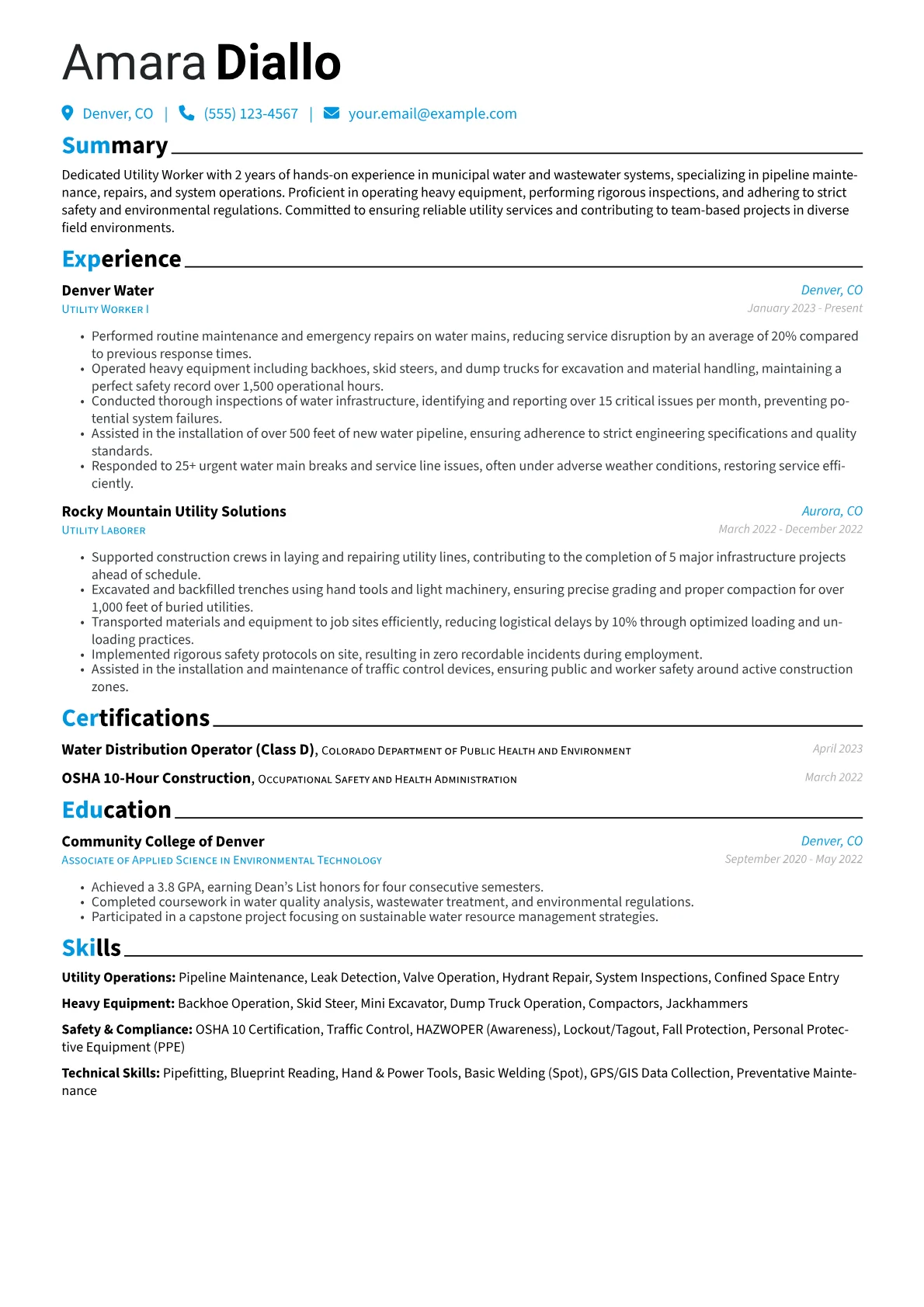 Utility Operations version - Page 1