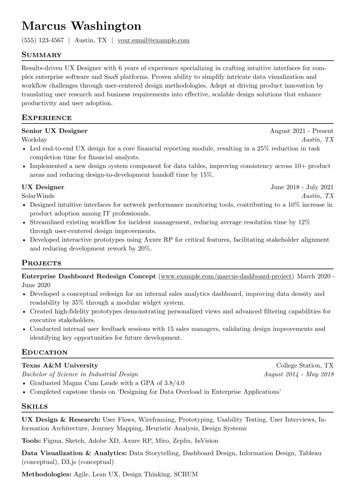 UX Designer version - Page 1