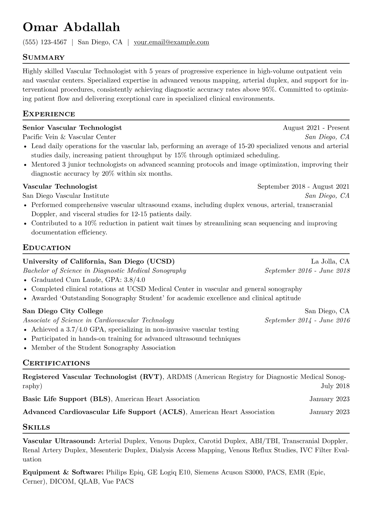 Vascular Technologist version - Page 1