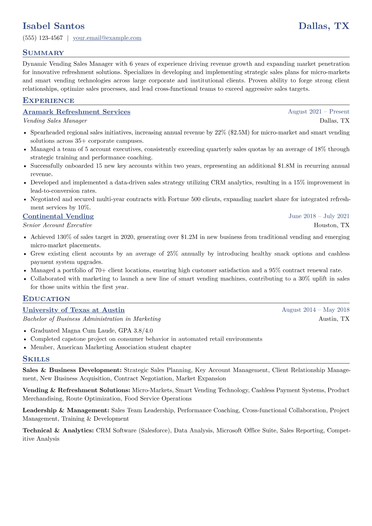 Vending Sales Manager version - Page 1