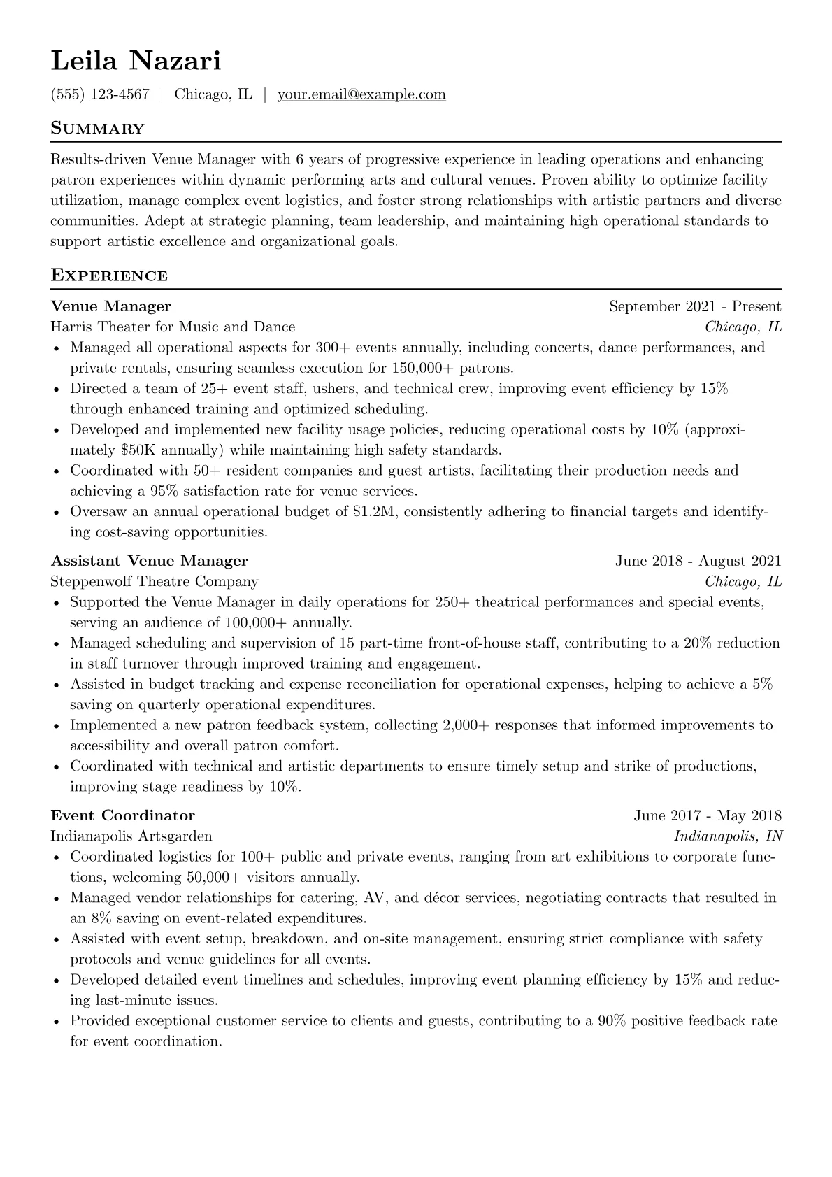 Performing Arts Venue version - Page 1