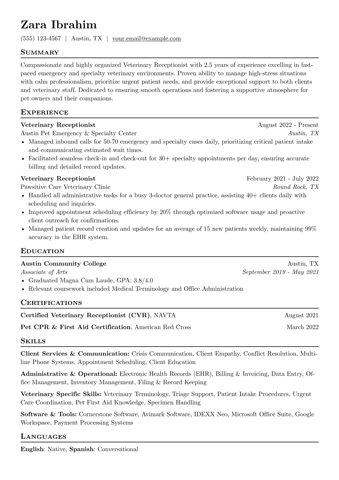 Client Services version - Page 1