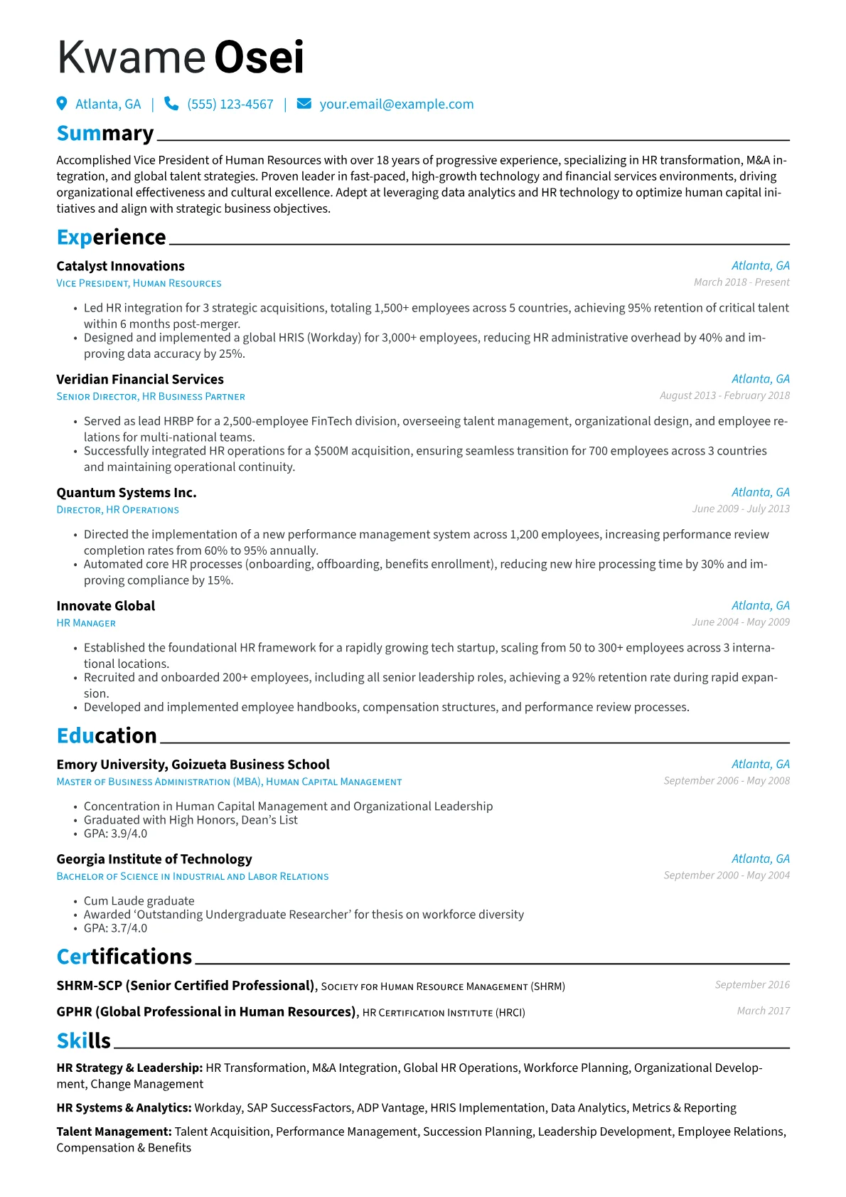 HR Transformation & M&A VP version - Page 1