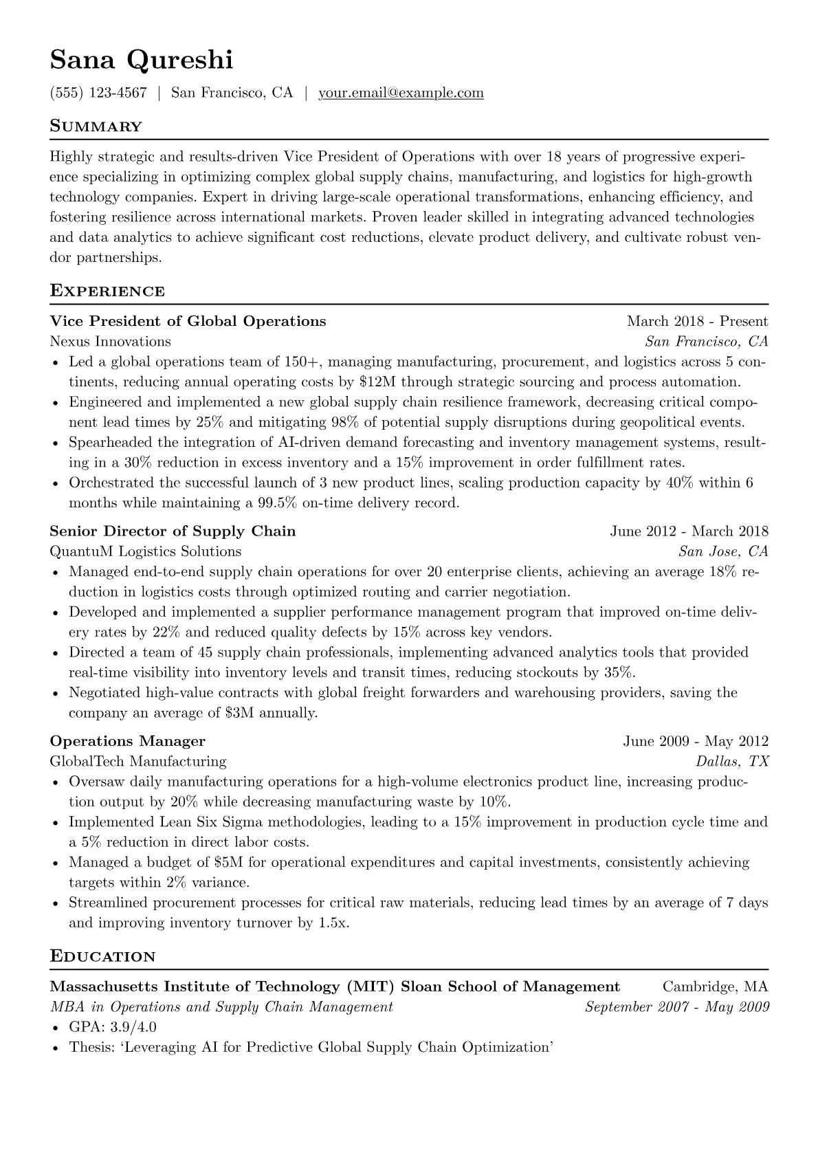 Operations Management version - Page 1