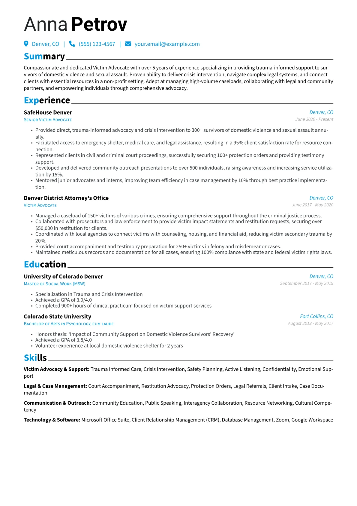 Victim Advocate Specialist version - Page 1