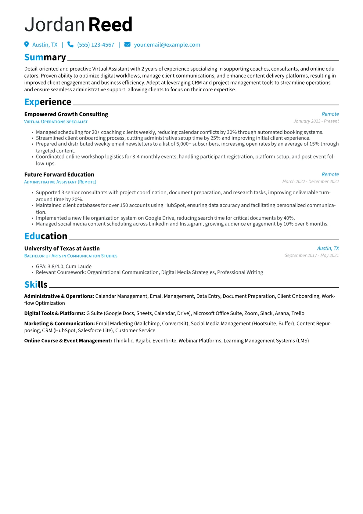 Virtual Assistant version - Page 1