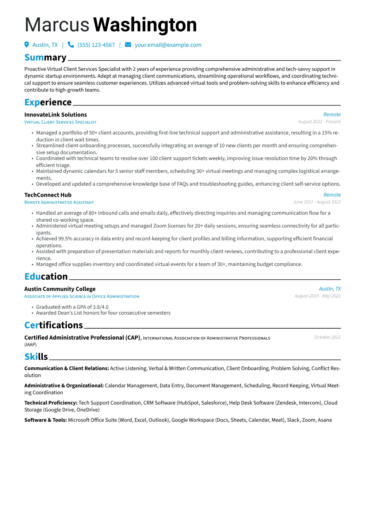 Virtual Receptionist version - Page 1