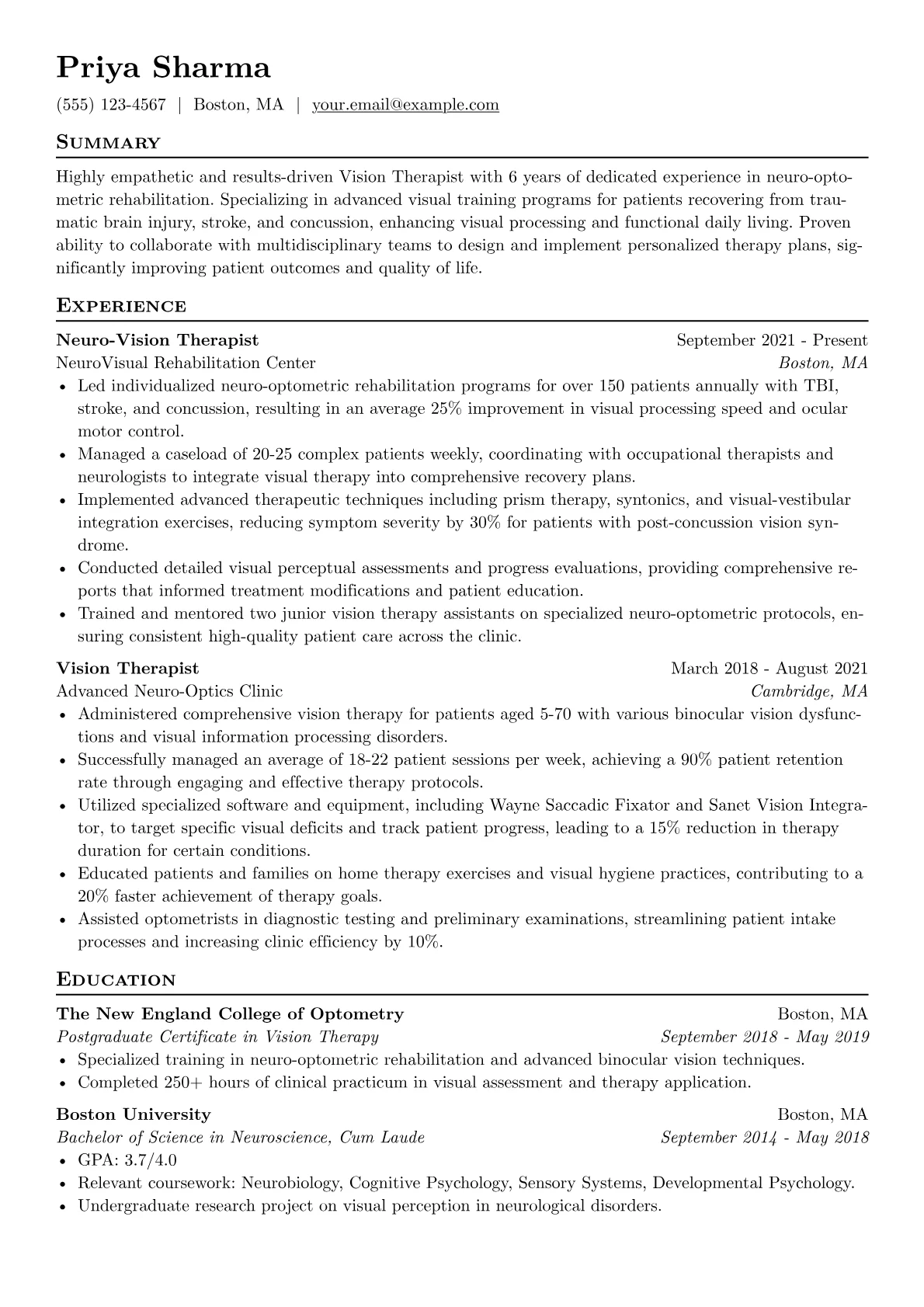 Neuro-Optometric version - Page 1