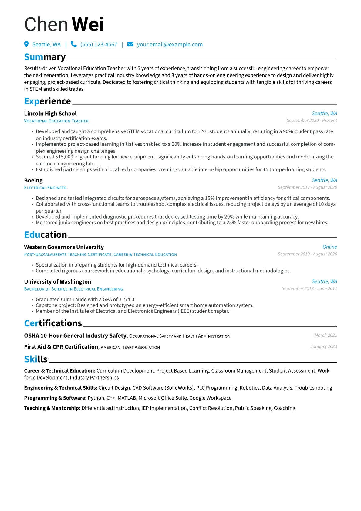 Career changer version - Page 1