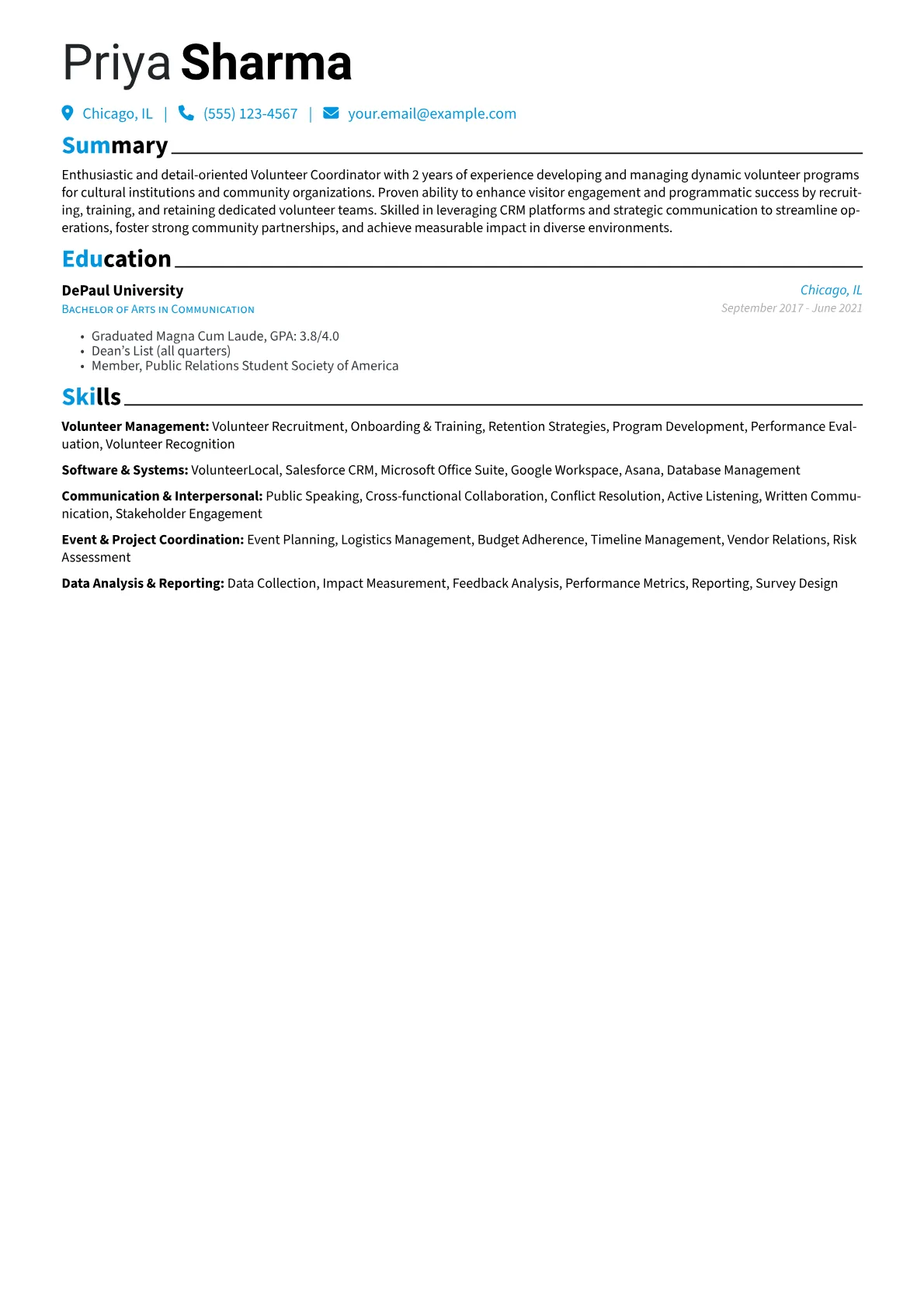 Volunteer Management version - Page 1