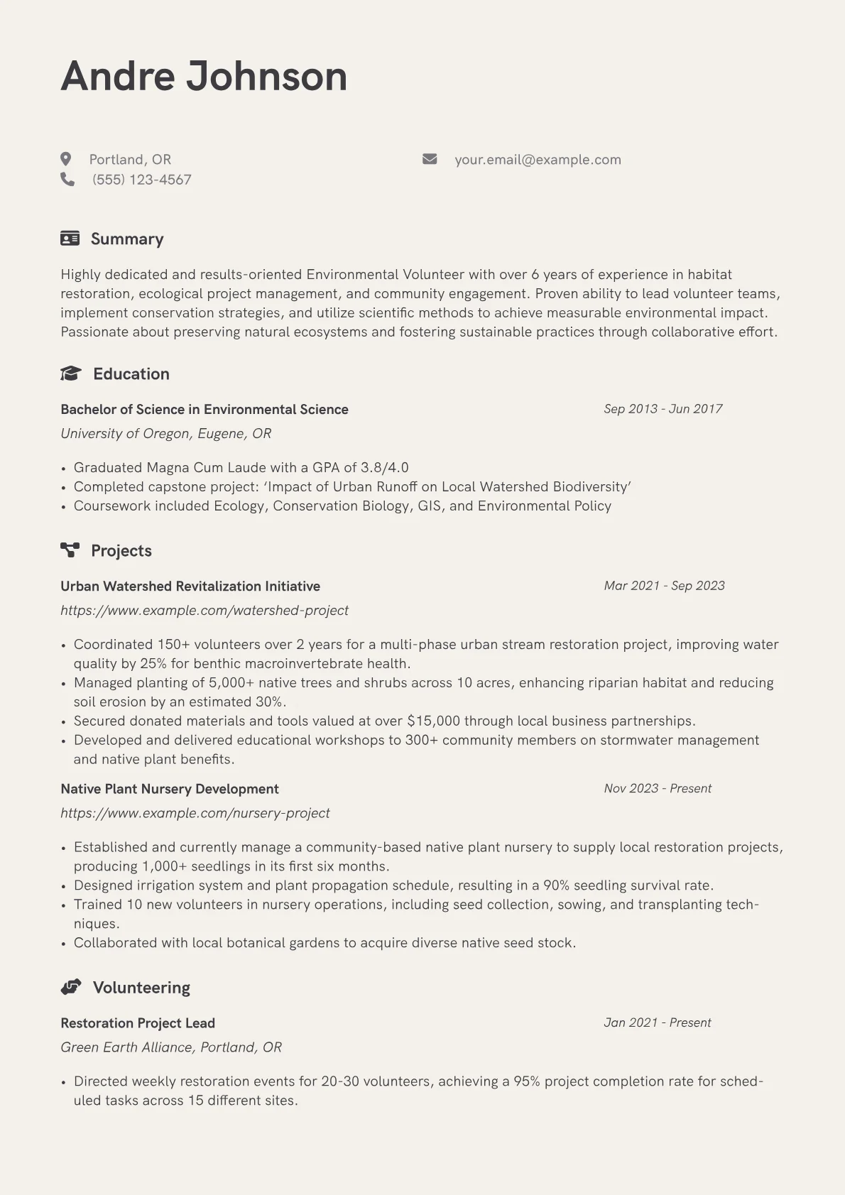 Environmental Conservation version - Page 1