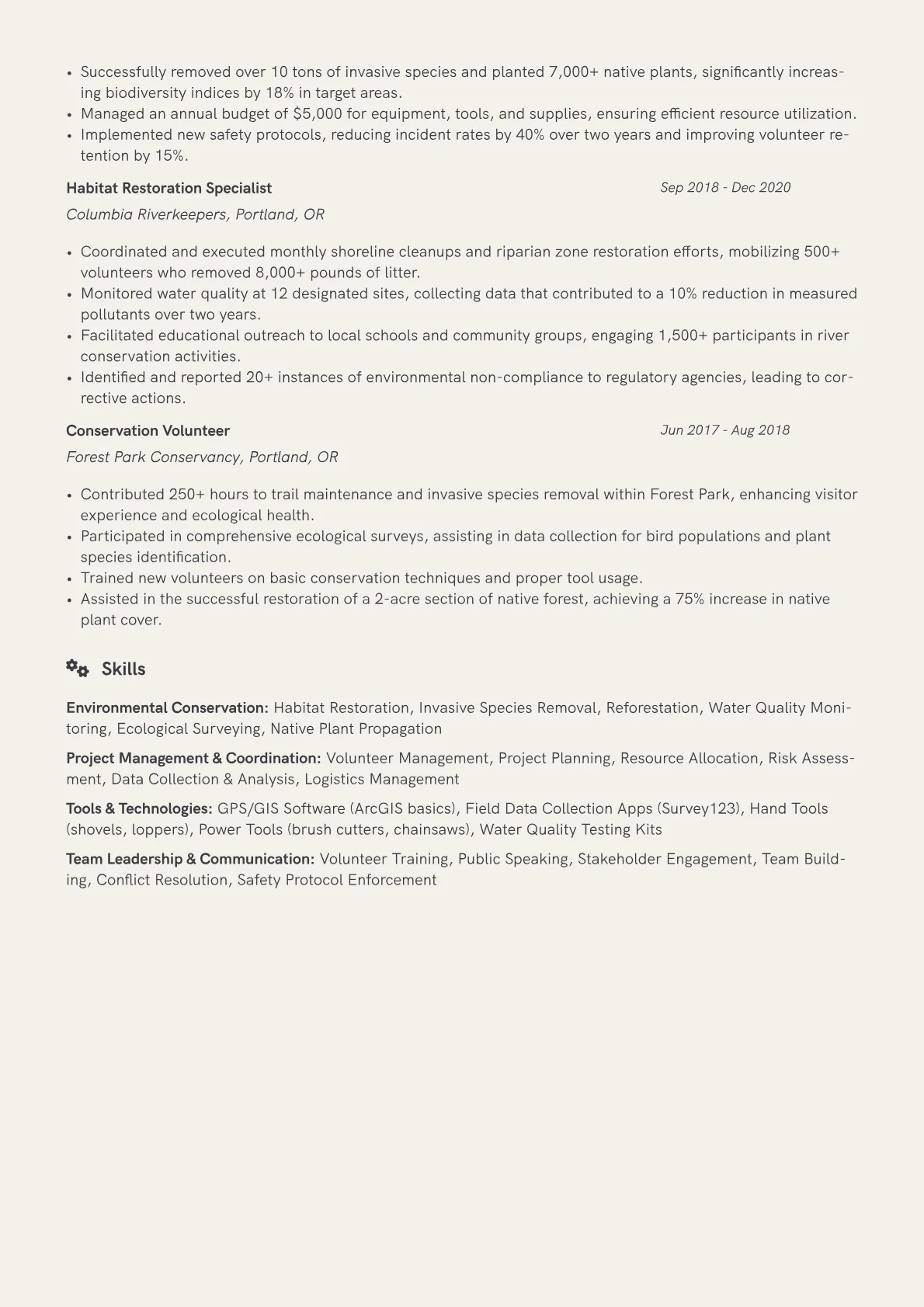 Environmental Conservation version - Page 2