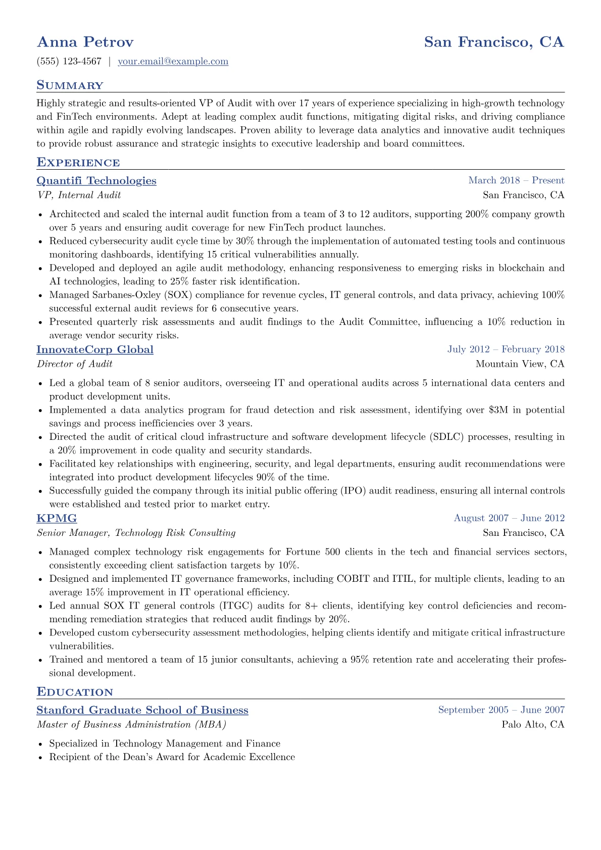 Audit & Assurance version - Page 1