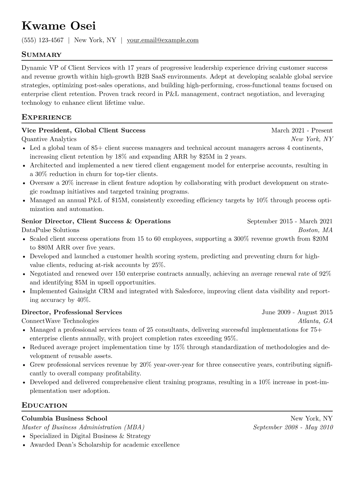 Client Relationship version - Page 1