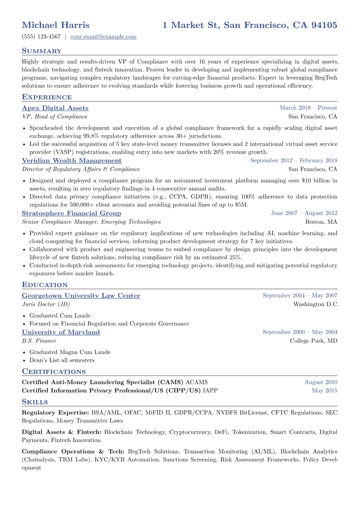 VP of Compliance version - Page 1
