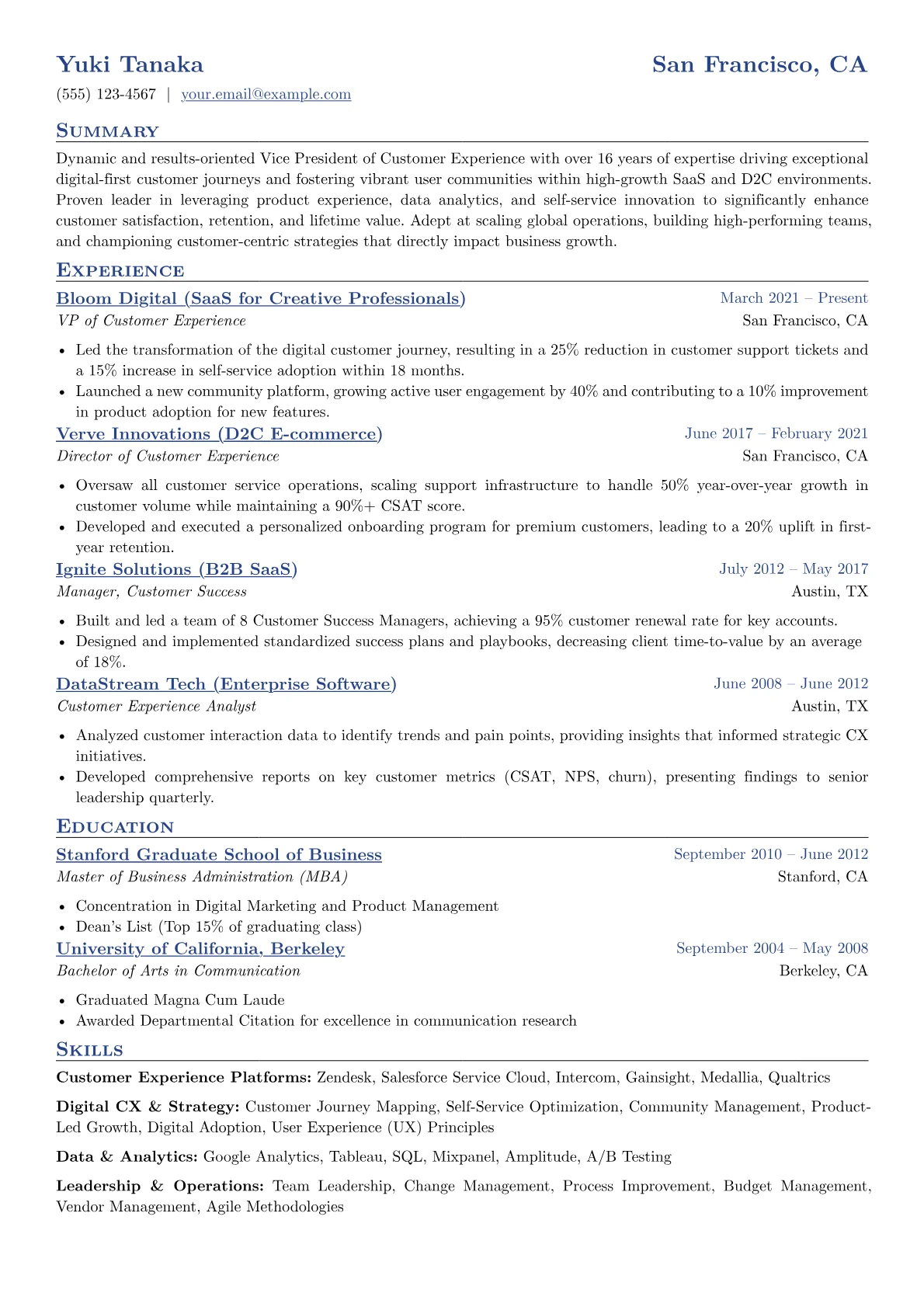 Customer Experience version - Page 1