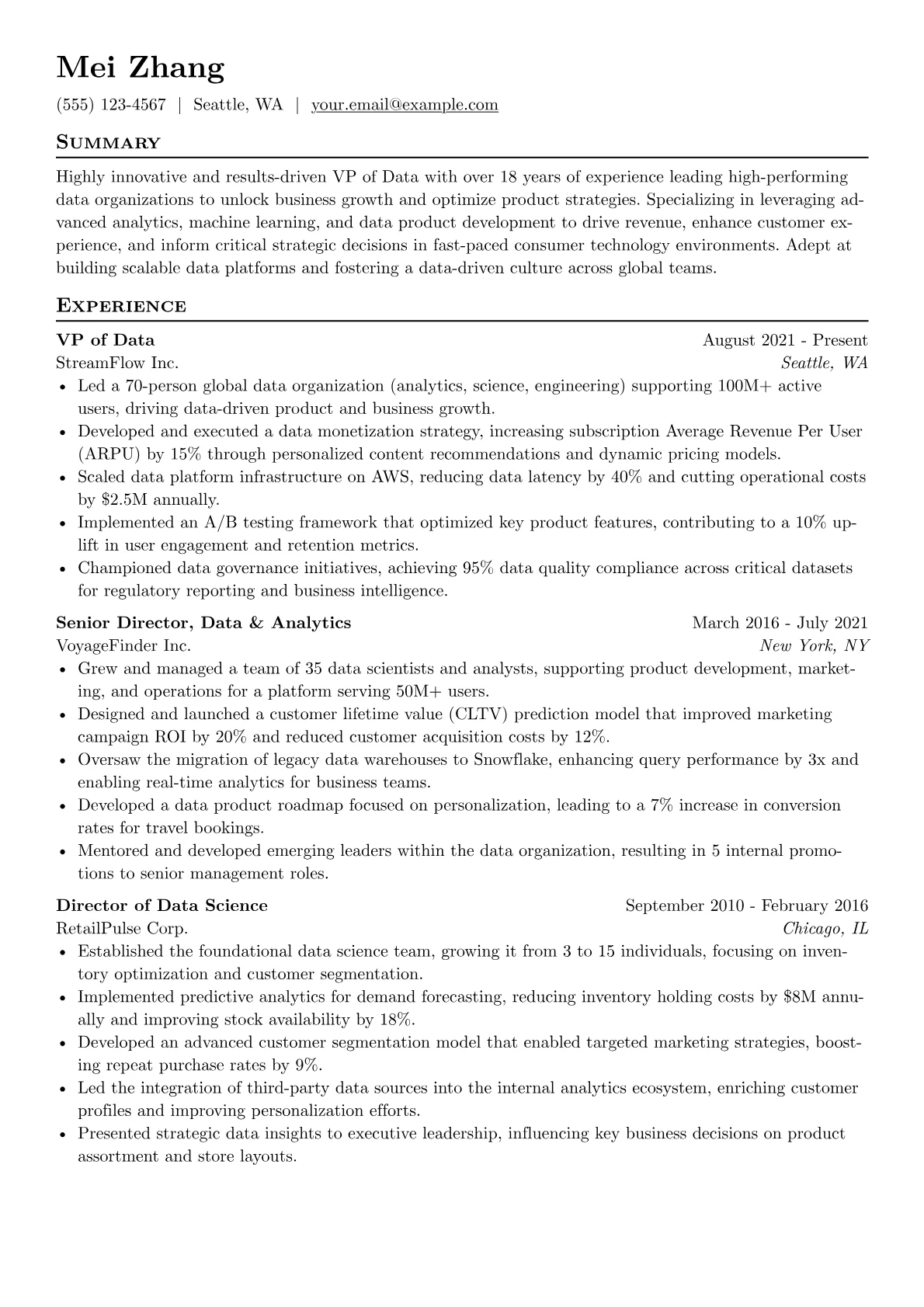 VP of Data - Consumer version - Page 1