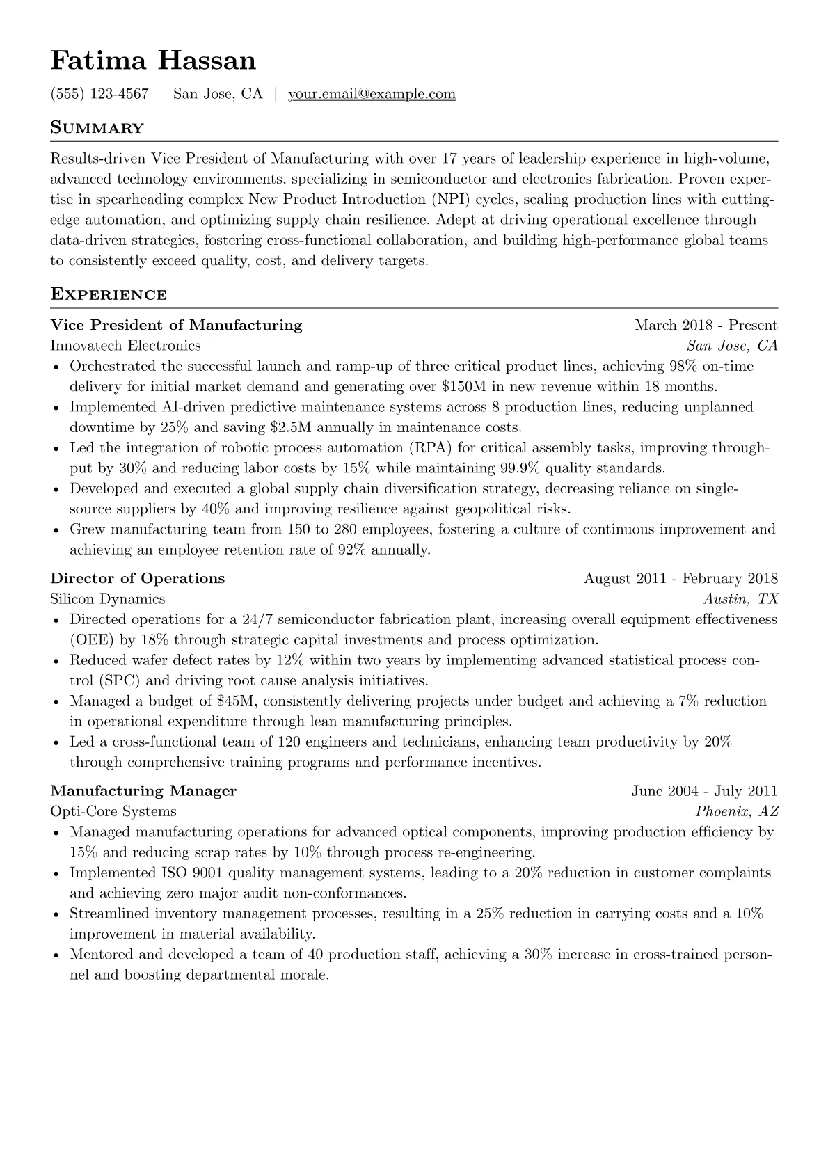 Manufacturing Leadership version - Page 1