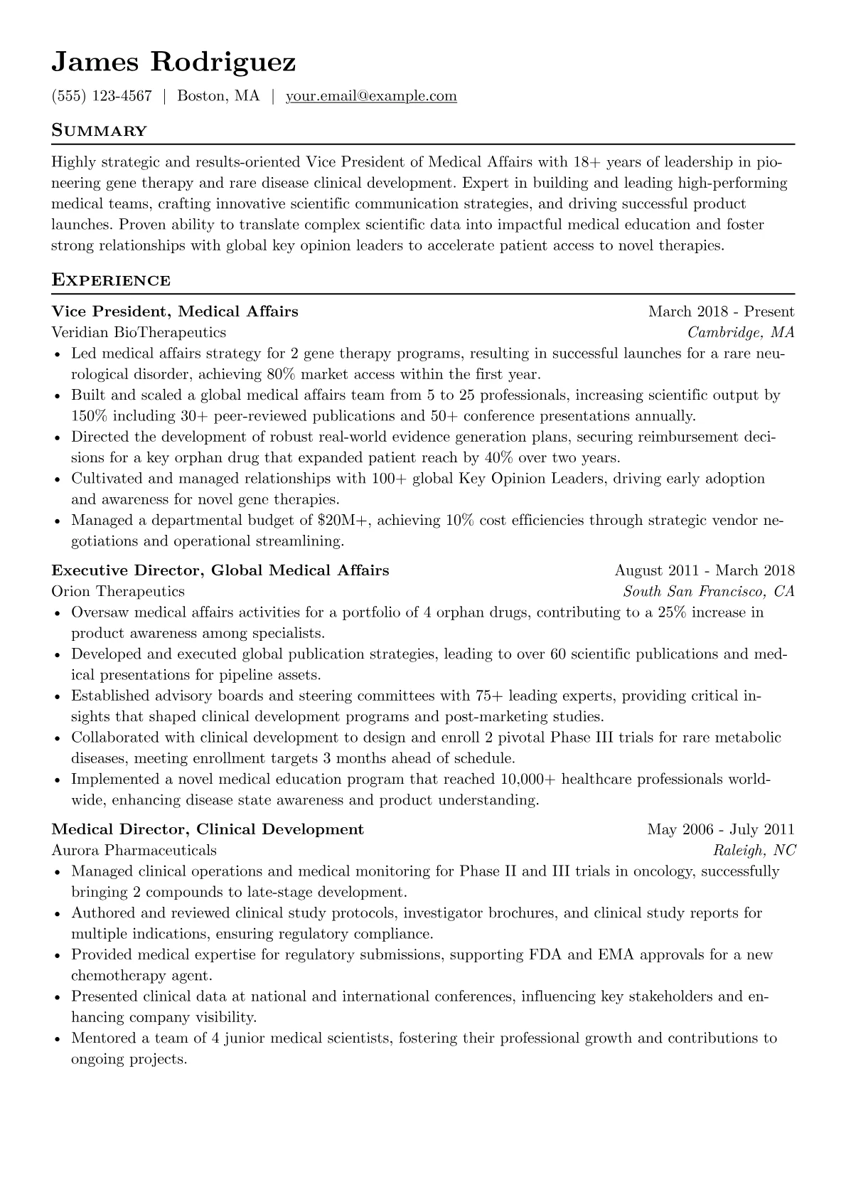 VP Medical Affairs version - Page 1