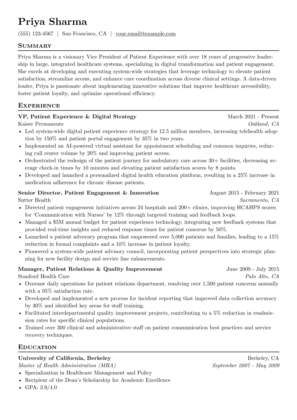 Patient Experience version - Page 1